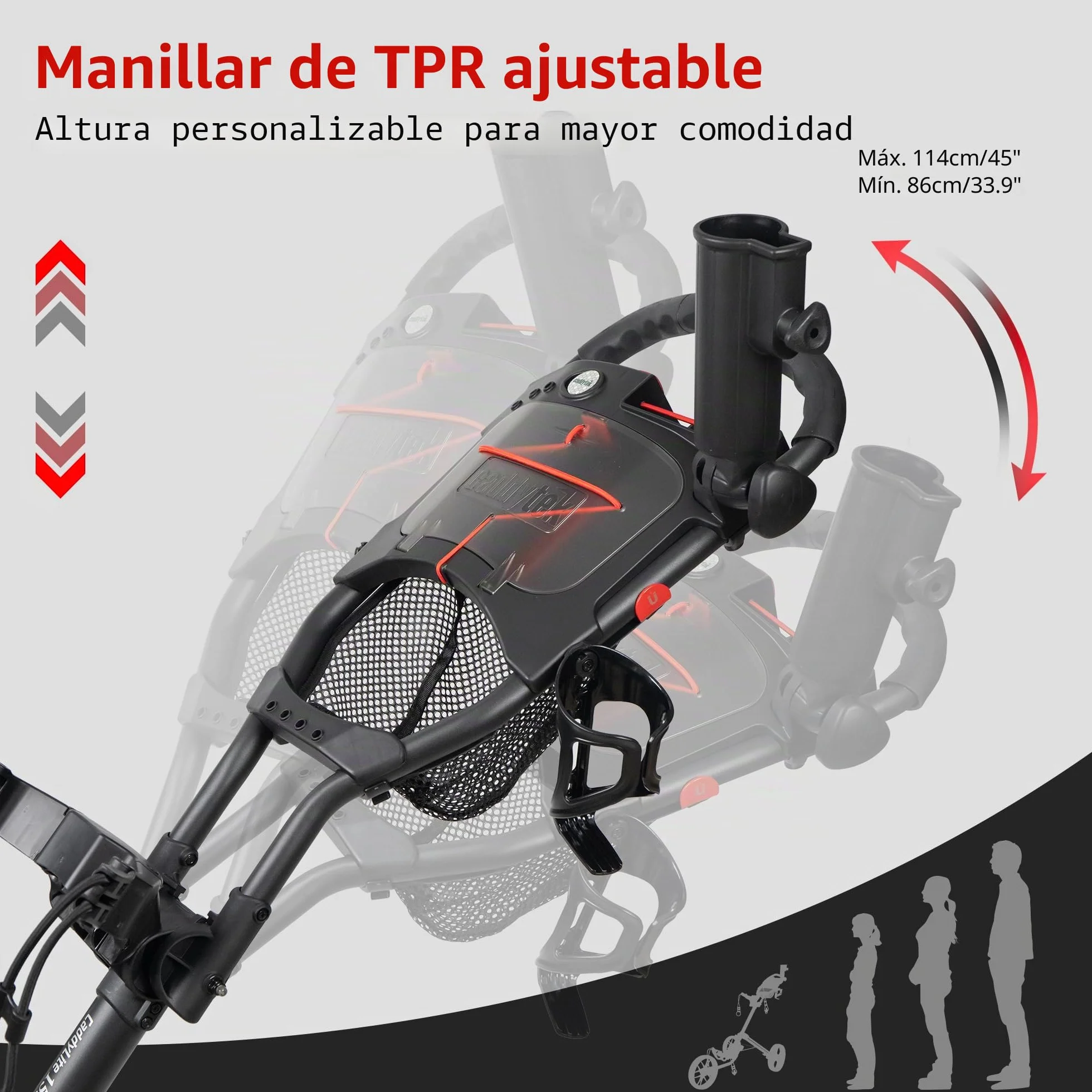 CaddyTek Caddylite 15.3 V2 Carrito de Golf Plegable Ligero 3 Colores