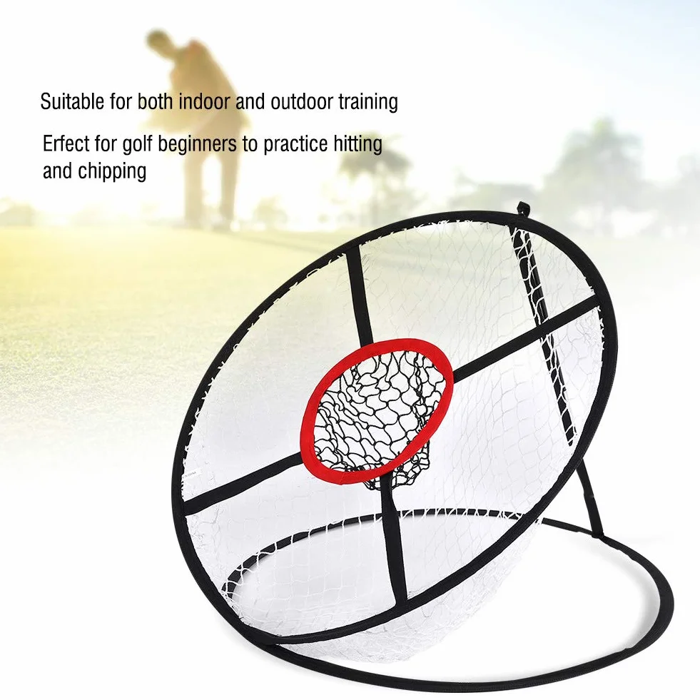 Red de Golf Chipping Entrenamiento Dos Capas Plegable para Interior Exterior Pop-up fácil Montaje