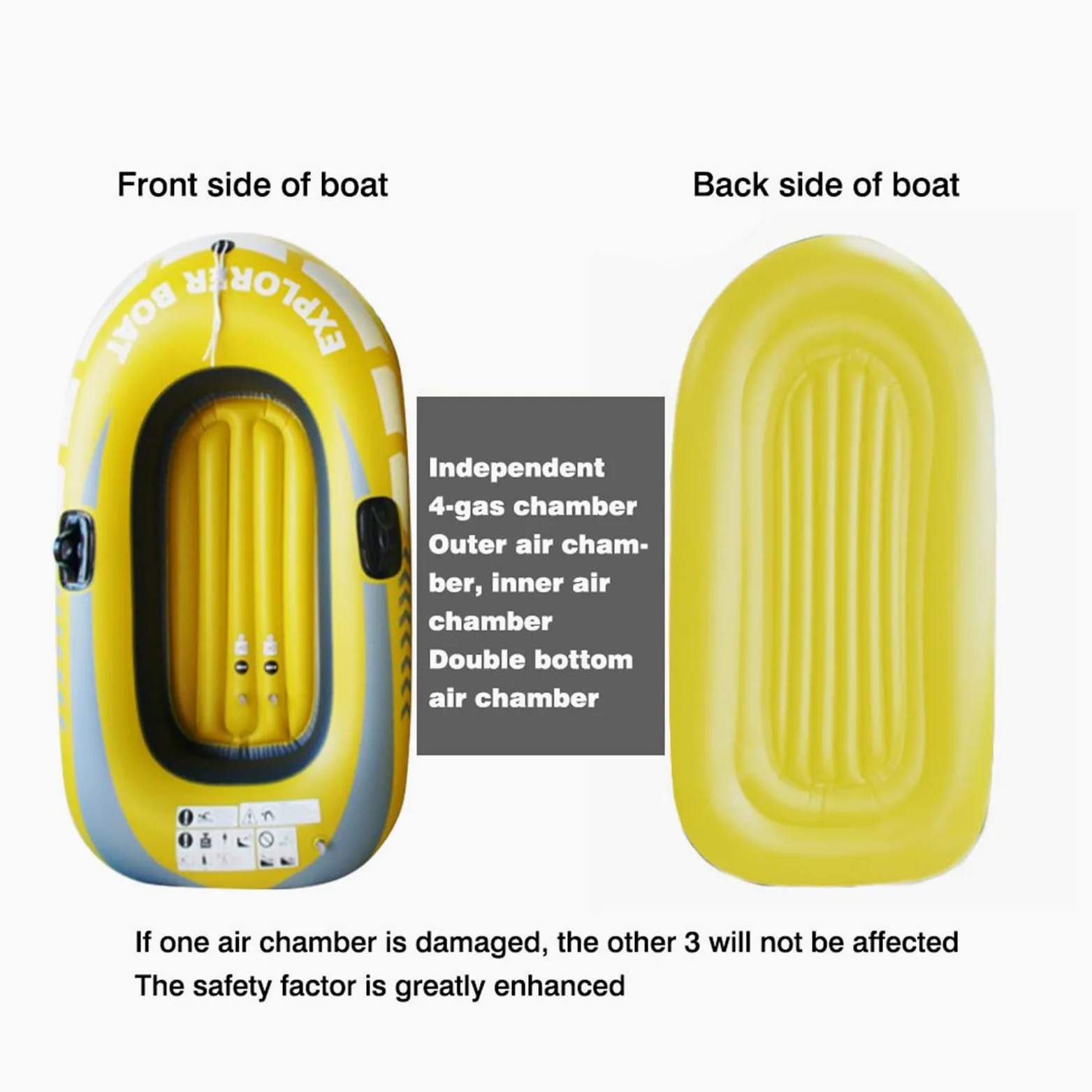 Kayak hinchable - Canoa kayak para 1/2 persona, canoa inflable portátil | Barcos de pesca portátiles plegables y gruesos, juego de pedales de turismo para deportes acuáticos al aire libre y viajes a