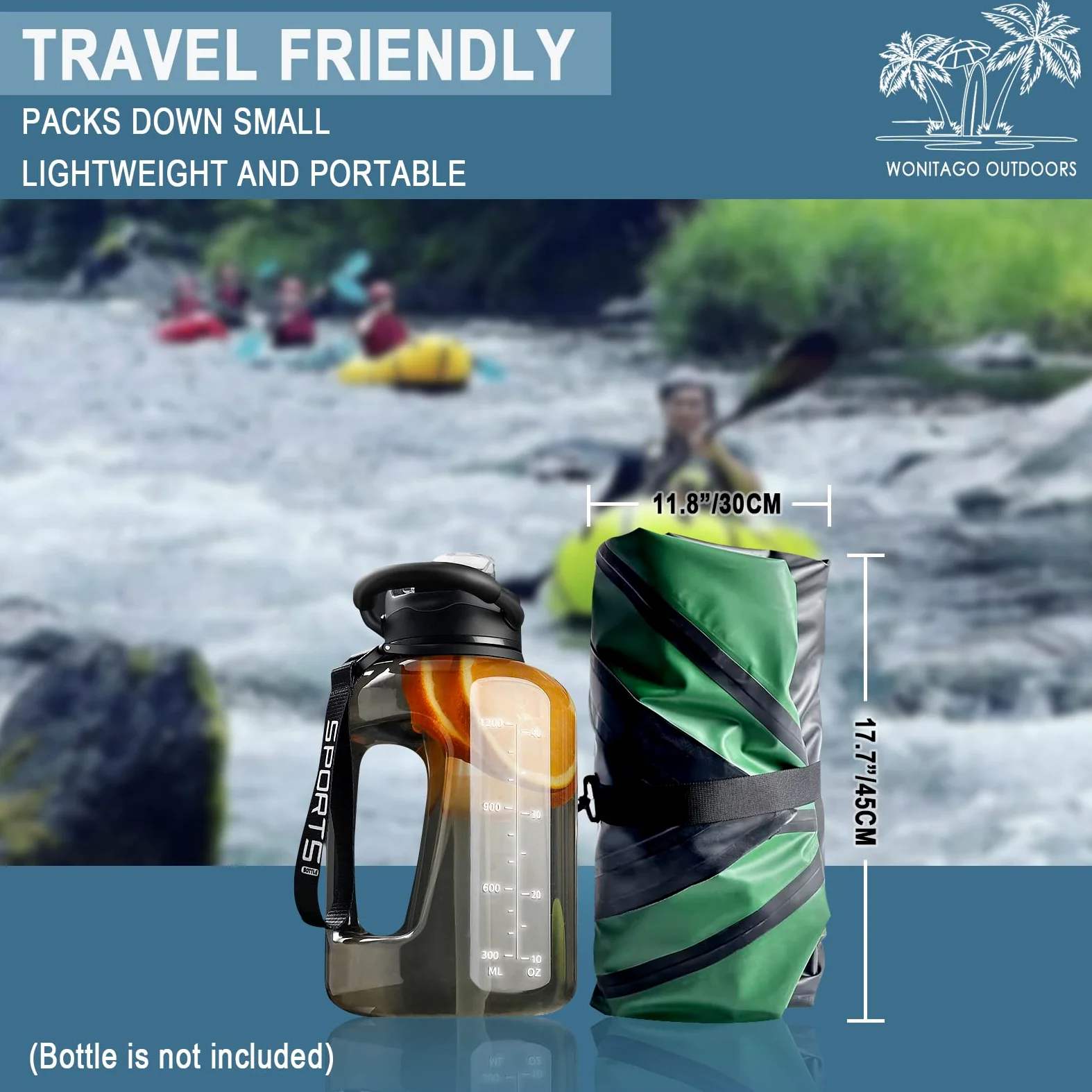 Packraft Kayak de Viaje Inflable de TPU con Asiento Suave Ligero para Rafting de Aguas Poco Profundas, para Rafting de Bicicleta, Bote Inflable, 2,1 m, Color Verde | Asiento inflable, adecuado para rafting de agua plana, bicicleta, bote de agua litewater,