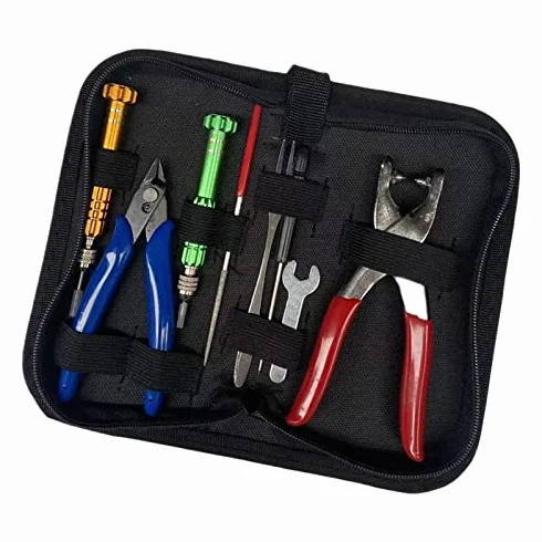 Kit de herramientas de abrazadera de cuerda para arrancar, herramientas de máquina de cuerda portátil, alicates de raqueta de bádminton para equipo de reparación de raqueta de tenis, squash