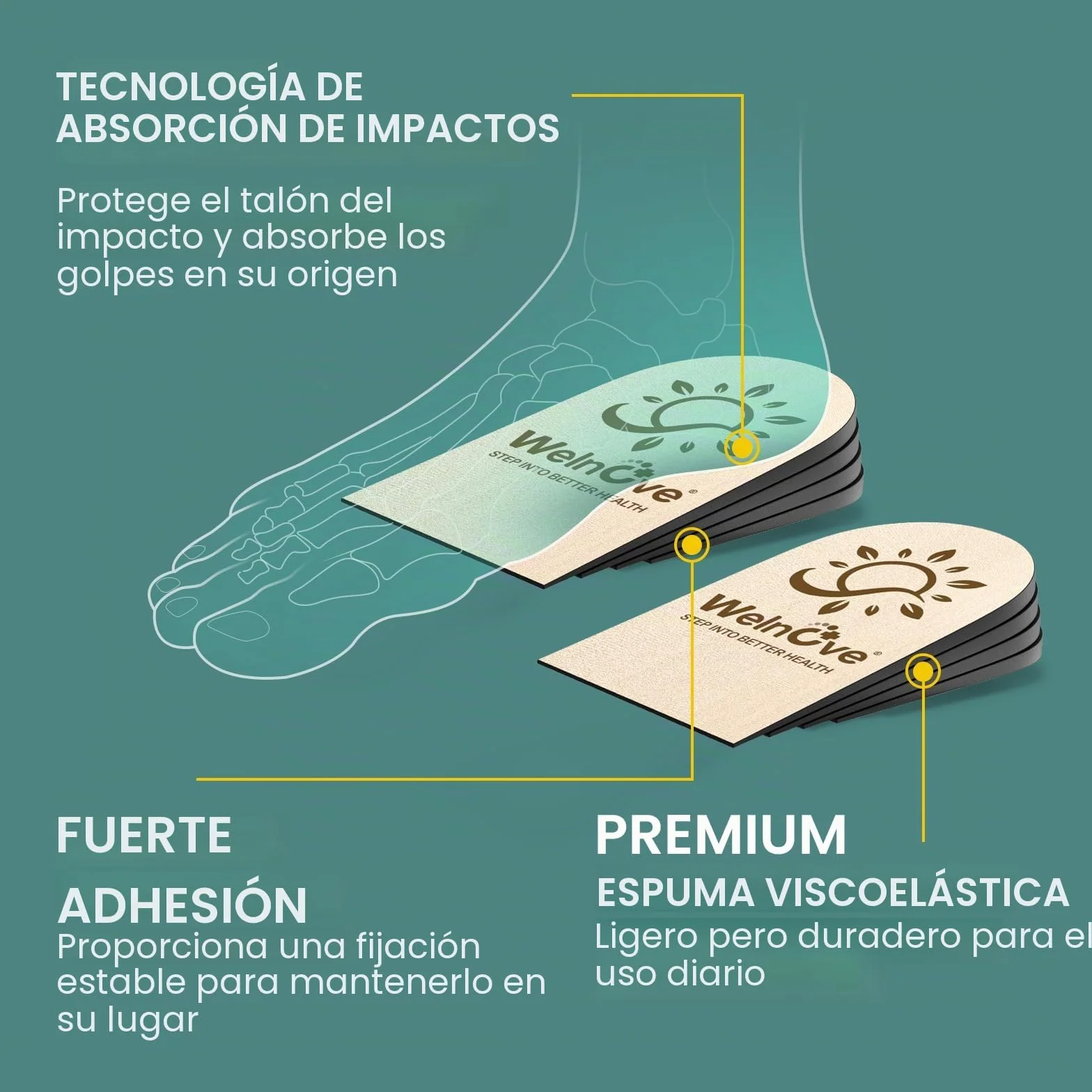 Welnove 4 capas de zapatos ajustables para piernas desiguales, incremento de altura 1 pulgada, beige M
