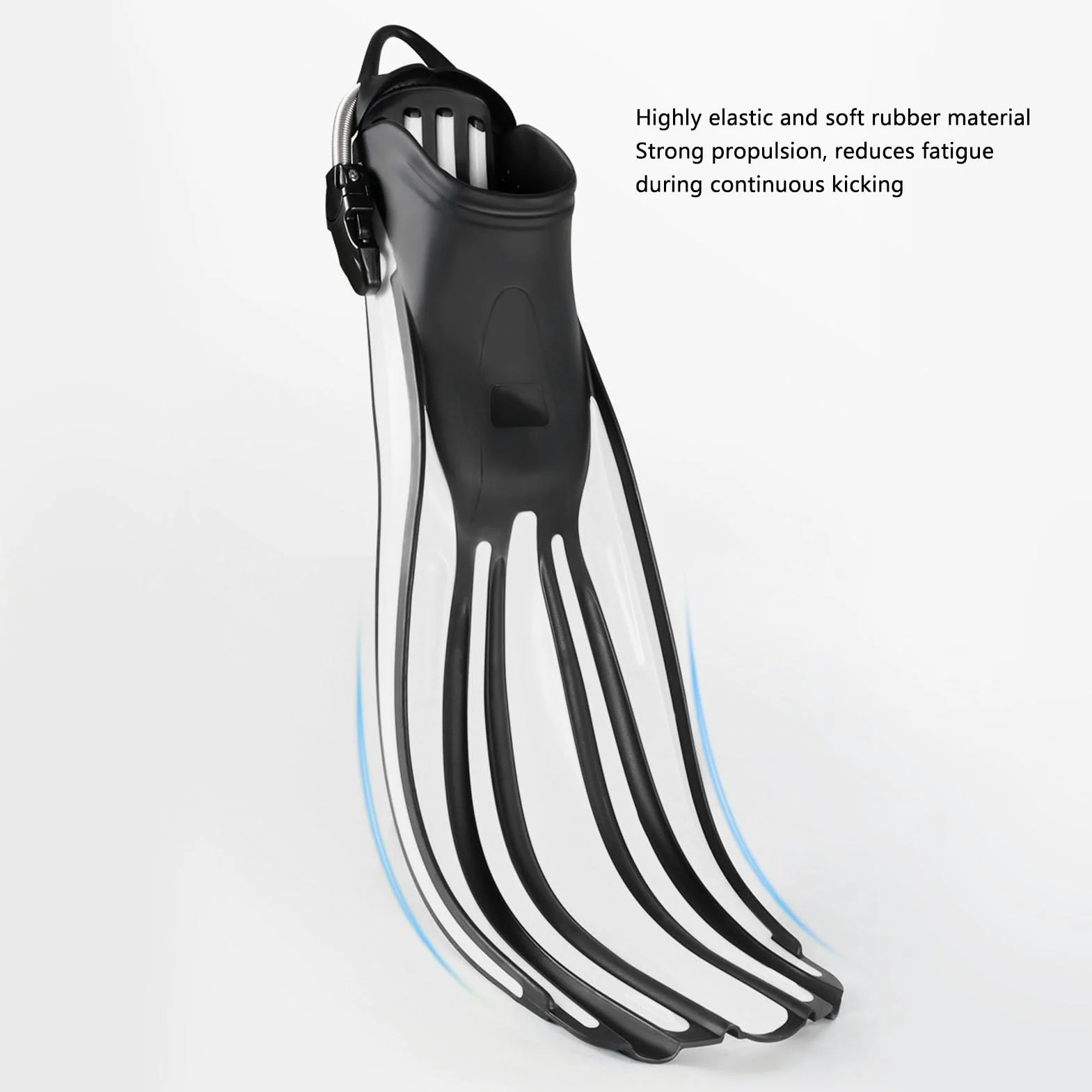 1 par de Aletas de Buceo, Aletas de Snorkel TPR Ajustables para Deportes Acuáticos de Natación