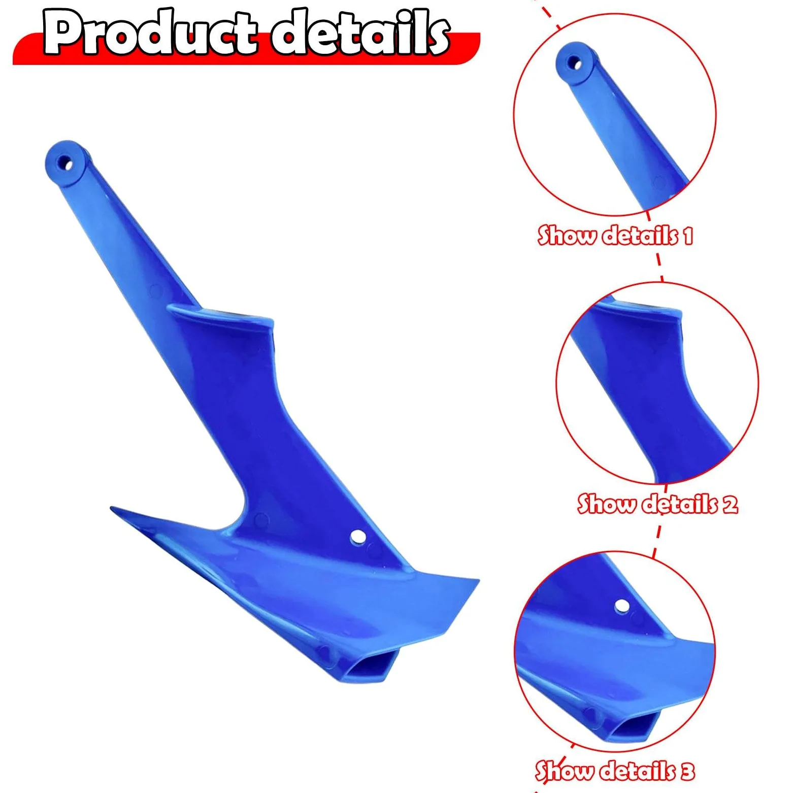 Ancla Compacta para Embarcaciones de 1 Kg/2,2 LB. Reemplazo Directo para Embarcaciones.