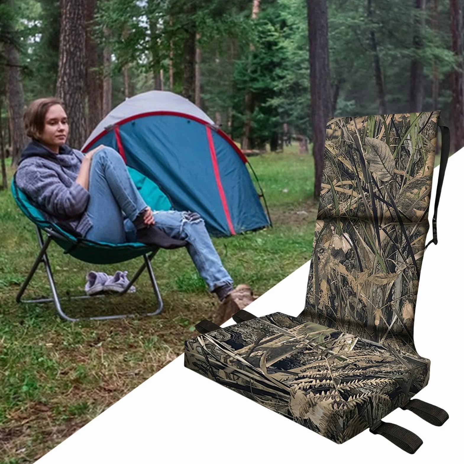 Asiento de soporte para árbol, asiento de caza desmontable, cómoda silla de caza, asiento portátil para árbol, asiento de caza ligero, accesorios de caza ajustables para mayor comodidad