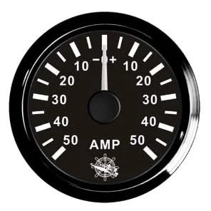 Osculati Amperometro con Shunt 50 A Nero/nera (Ammeter w/Shunt 50 A Black/Black)
