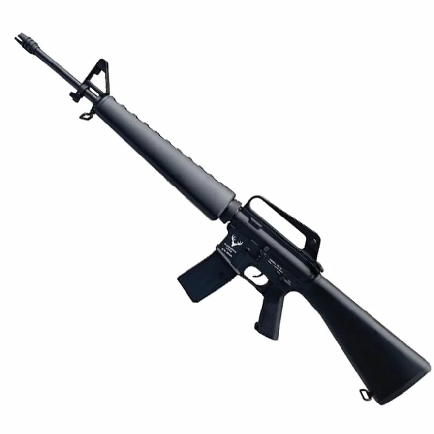 Carabina Huntsman Arms M16 Black CO2 (4,5mm) | Pack Que Incluye: Rifle Tipo metralleta semiautomática de Aire comprimido + CO2 + balines (Bolas de Acero BB's)