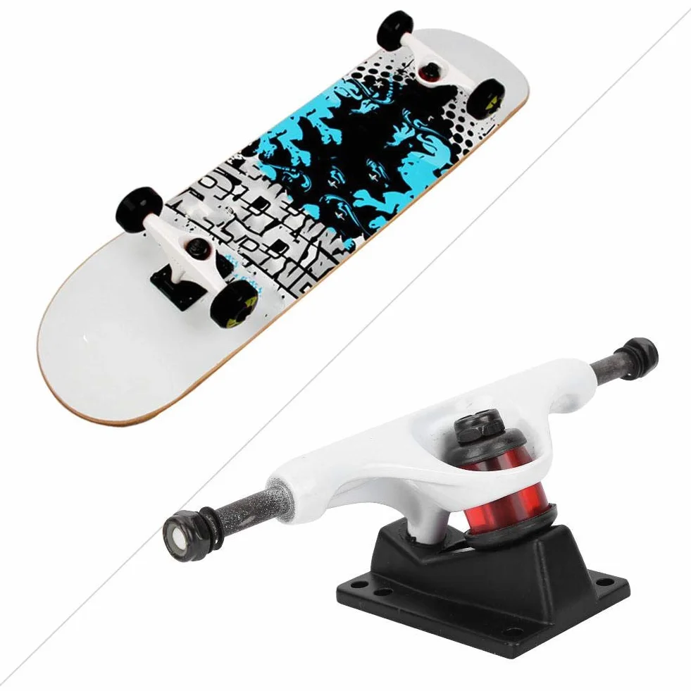 Alomejor Camión de Monopatín con 2 Rodamientos ABEC-7, Tablero Largo de 4-8 Pulgadas para Patineta de Montaña, Camiones Independientes de Aluminio 7-Pulgadas con Base Angular 50° p