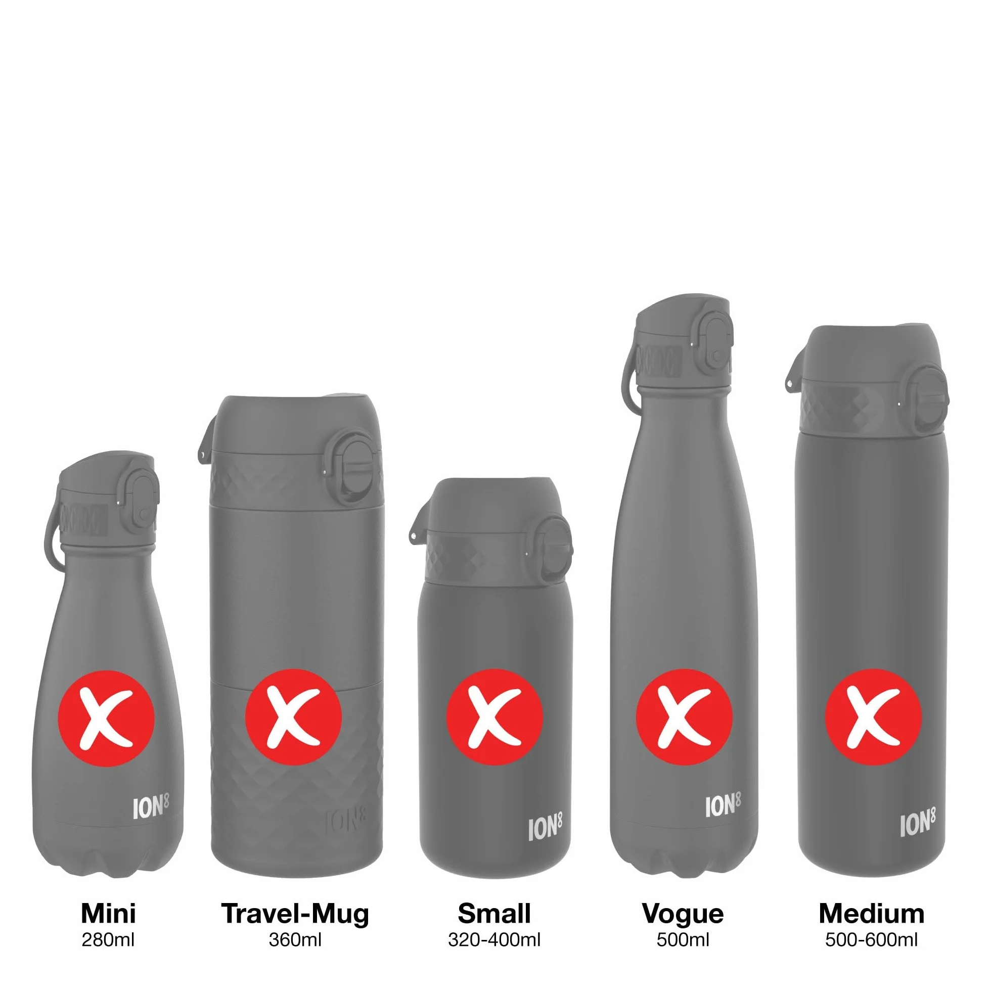 ion8 Tapa de Botella de agua OneTouch 2.0 a Prueba de fugas, Sin BPA, Grande, Azul Marino