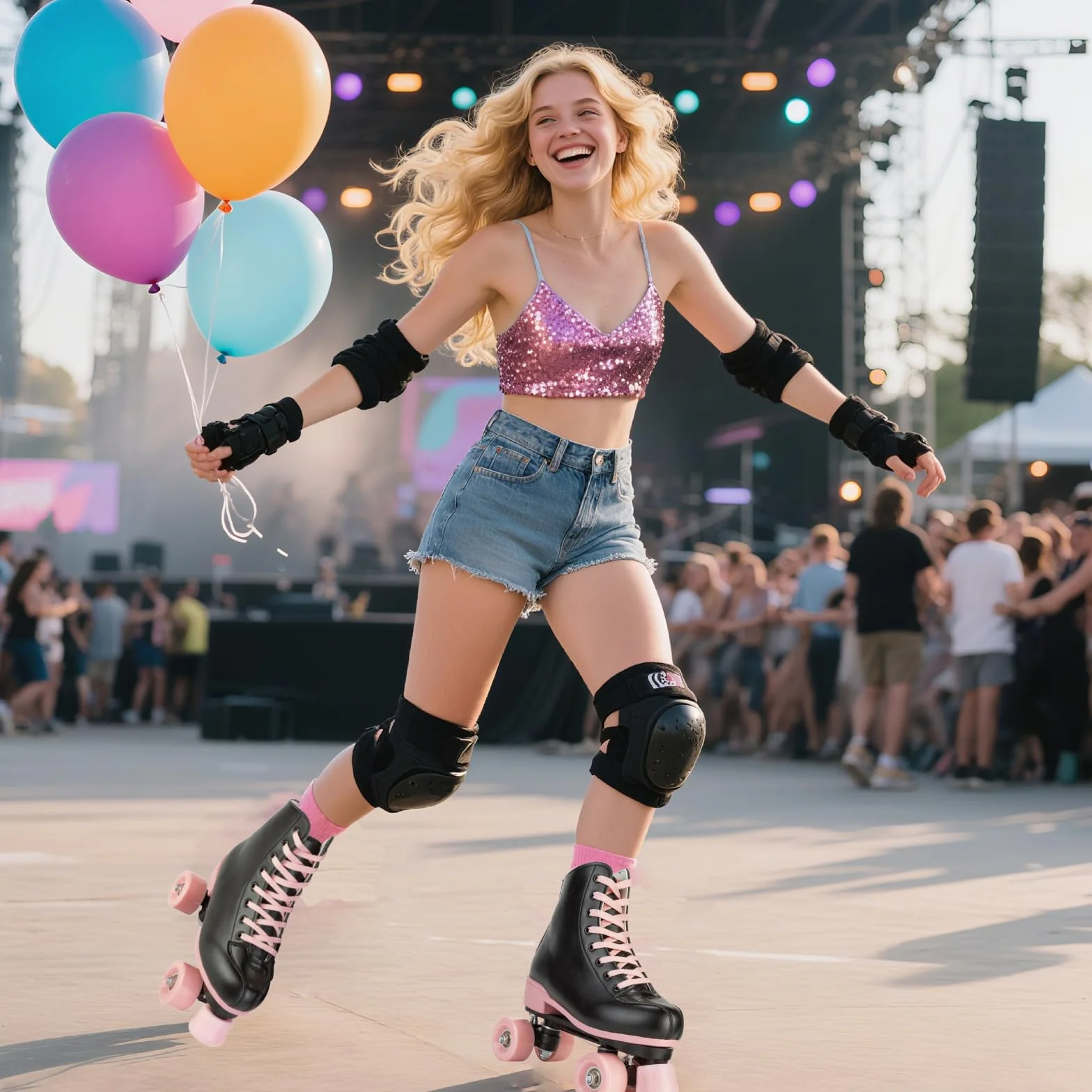 XUDREZ Roller Skates Women Girls Light Up Double Row Pink for Youth Adult Beginner