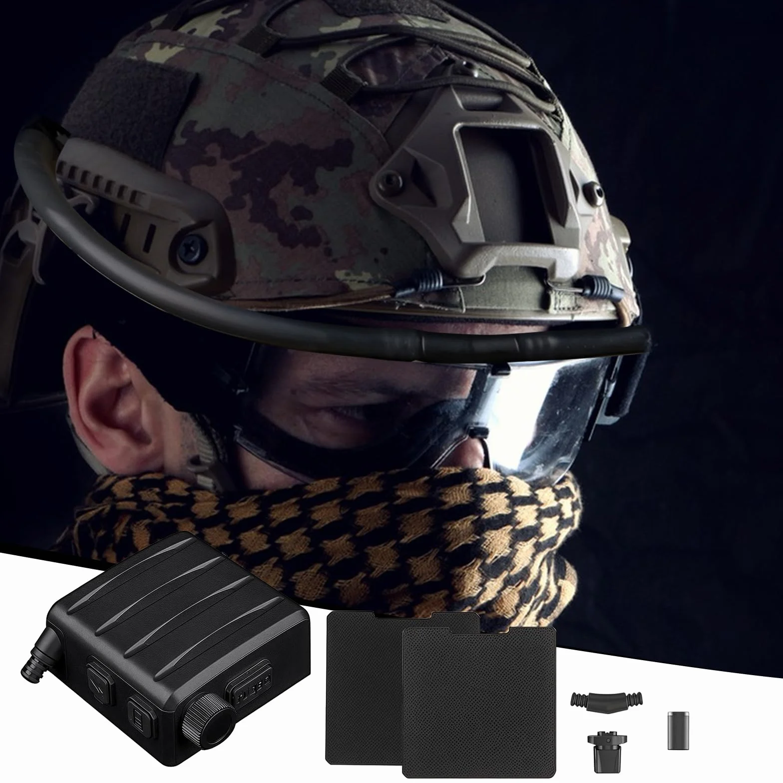 Ventilador antivaho para gafas con perilla ajustable, ajuste de velocidad del viento con cable USB, máscara de botón turbo, lentes de refrigeración, desempañador para la mayoría de cascos, cascos de