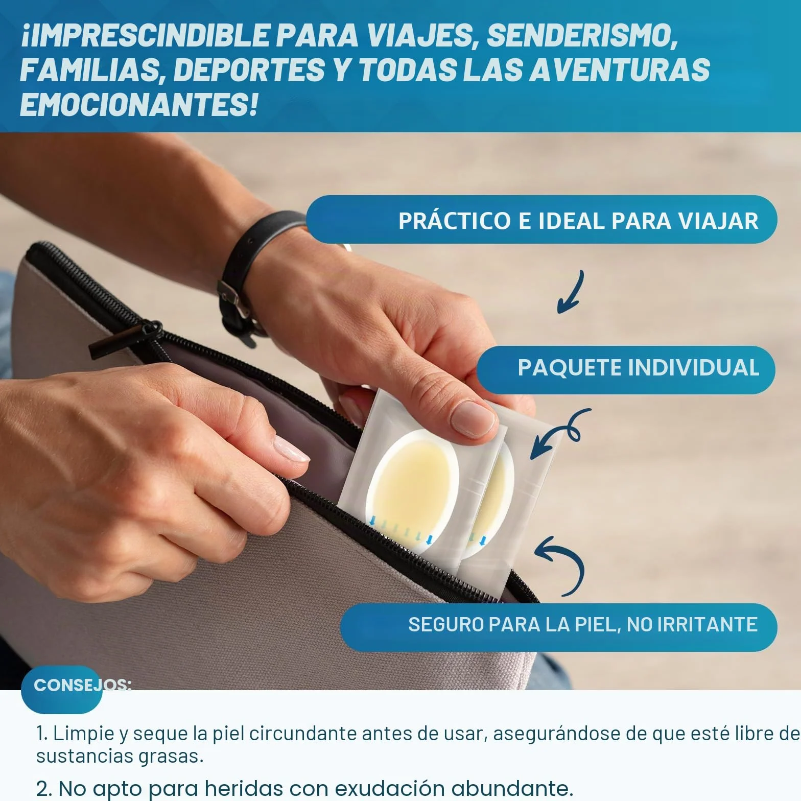 Kimihome Vendas hidrocoloides para pies – 30 unidades – Cojines de ampollas para talón, dedos
