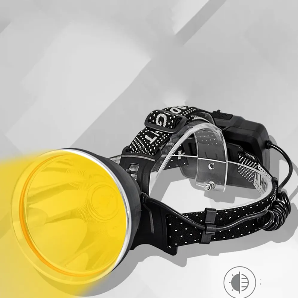 Antorcha LED Recargable, Ligera Linterna Linterna Linterna Lámpara de xenón Linterna recargable deslumbrante montada en la cabeza Pesca nocturna Linterna frontal de minero LED al aire libre Linternas