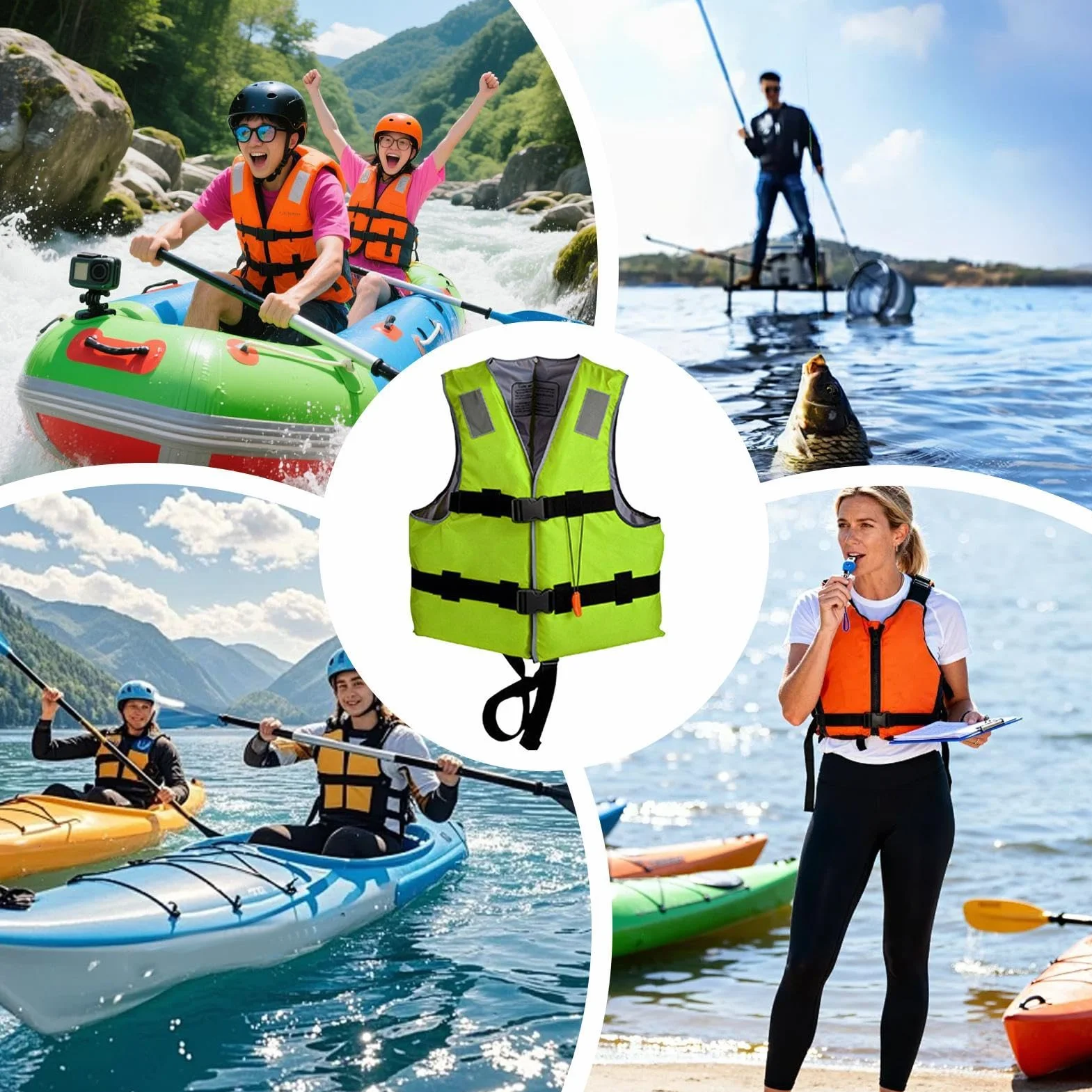 Chaleco De Natación Adulto - Chaqueta Acuática Piscina Adultos Con Correa De Sujeción Ajustable | Chaleco Para Kayak - Para Actividades De Pesca, Navegación, Kayak, Paddle Surf, Surf, Vela, Rafting, L