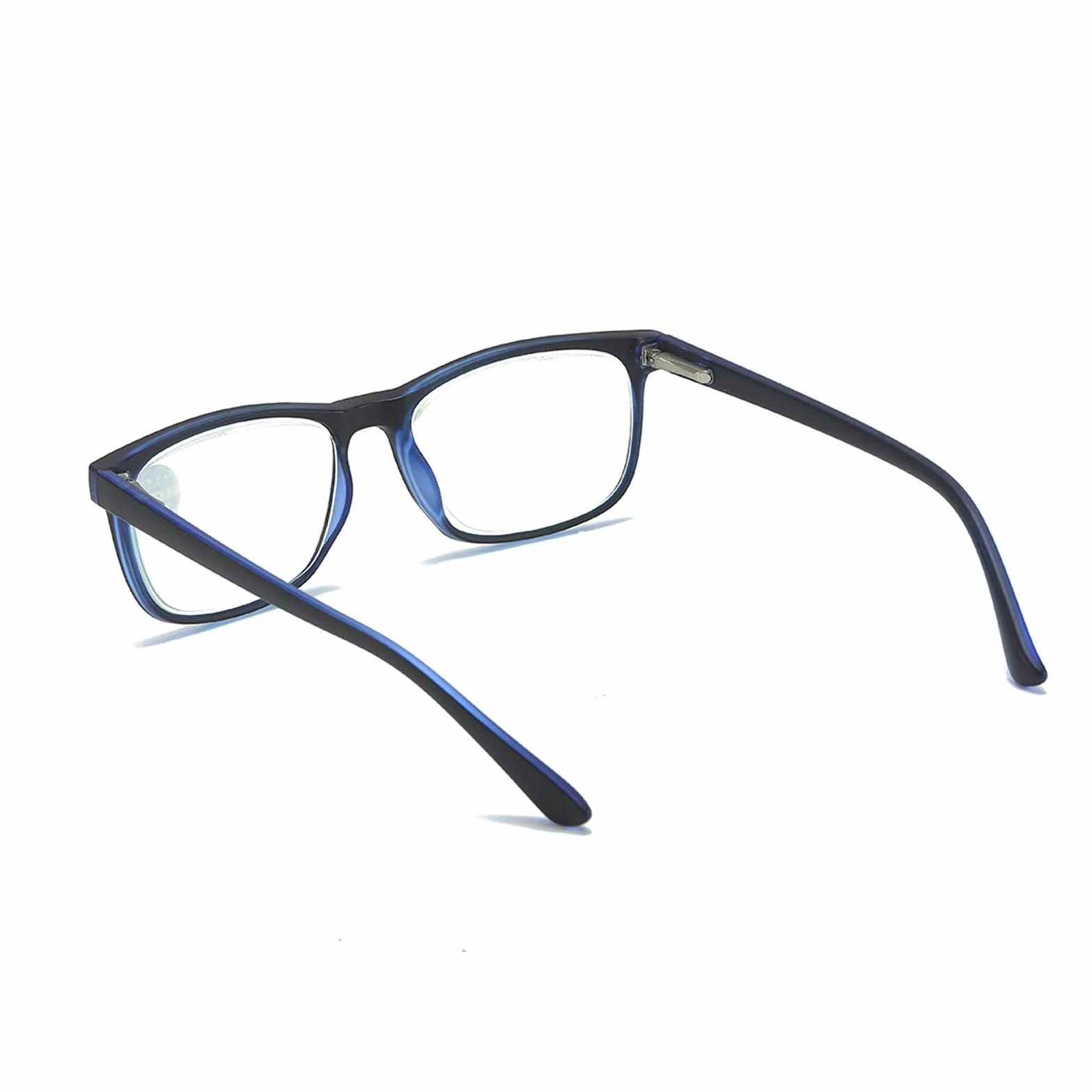 MMOWW Gafas de lectura anti-Blu-ray cuadradas para ordenador con bisagra de resorte antifatiga azul +1.5