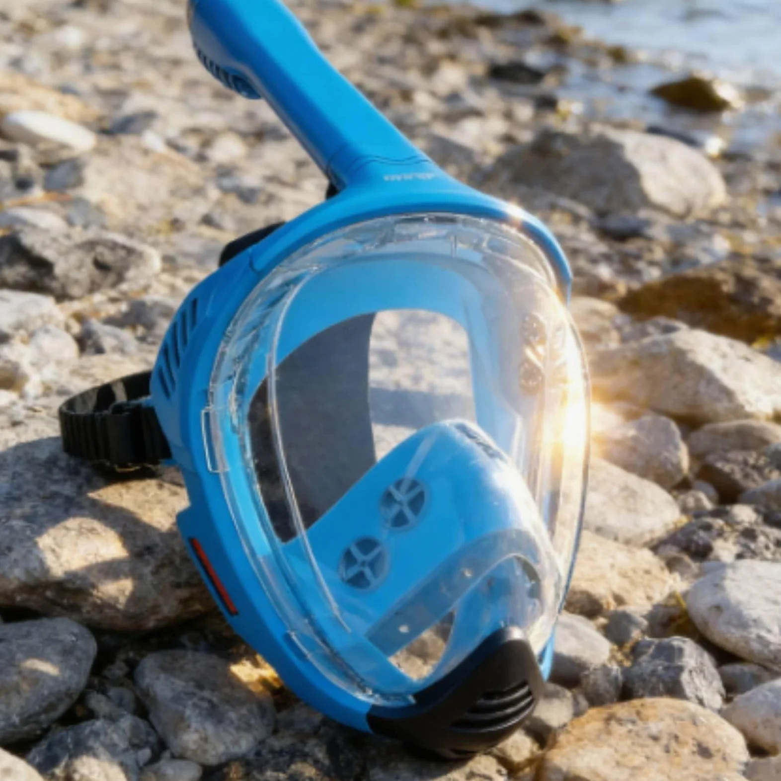 Máscara de Snorkel de Cara Completa Gafas Tubo Visor Plegable y Campo de Visión Amplio Adecuada para Adultos y Niños en Buceo Ligero Natación