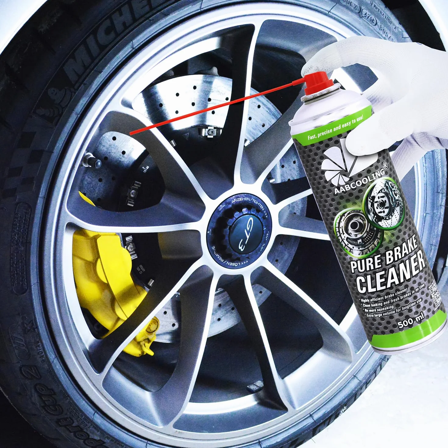 AABCOOLING Limpiador de Frenos para Bici 24x 500 ml Limpia y Desengrasa las Cadena de la Motocicleta, Desengrasar Partes de Frenos, Limpieza platos y piñones, Fácil aplicación, Evaporación rápida