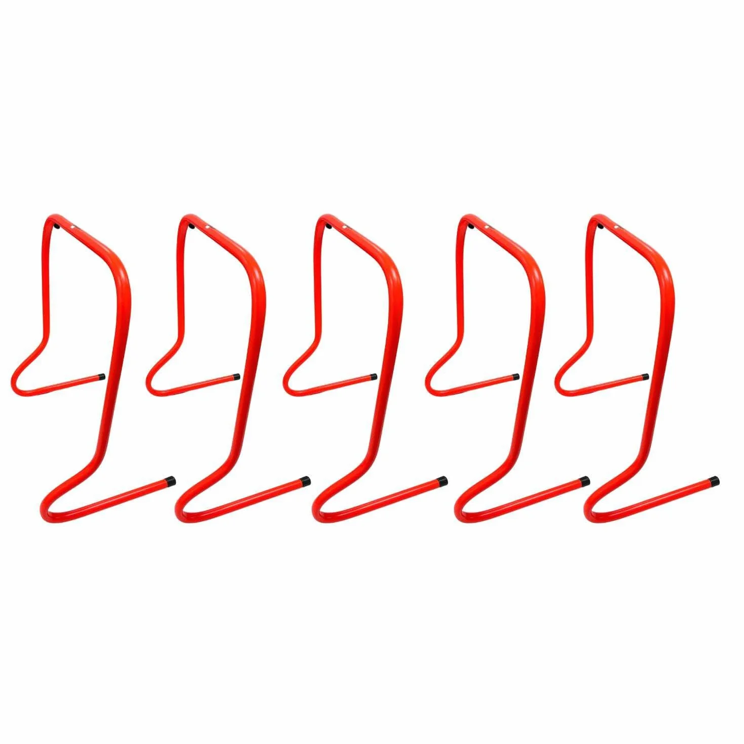 Set de 5 Vallas de Entrenamiento, Naranja, PVC Alta Resistencia, 50 cm Altura, para Coordinación y Velocidad, Uso Escolar y Atletismo