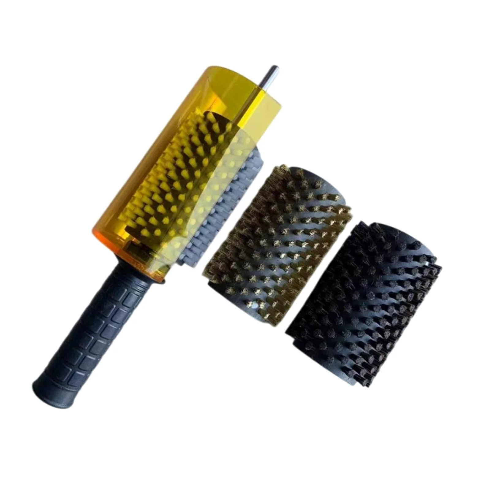 TISHITA Kit de Cepillos para Cera de Snowboard, de Nailon, Latón Y Crin de Caballo. Cepillos Eficientes para Cera de Esquí.