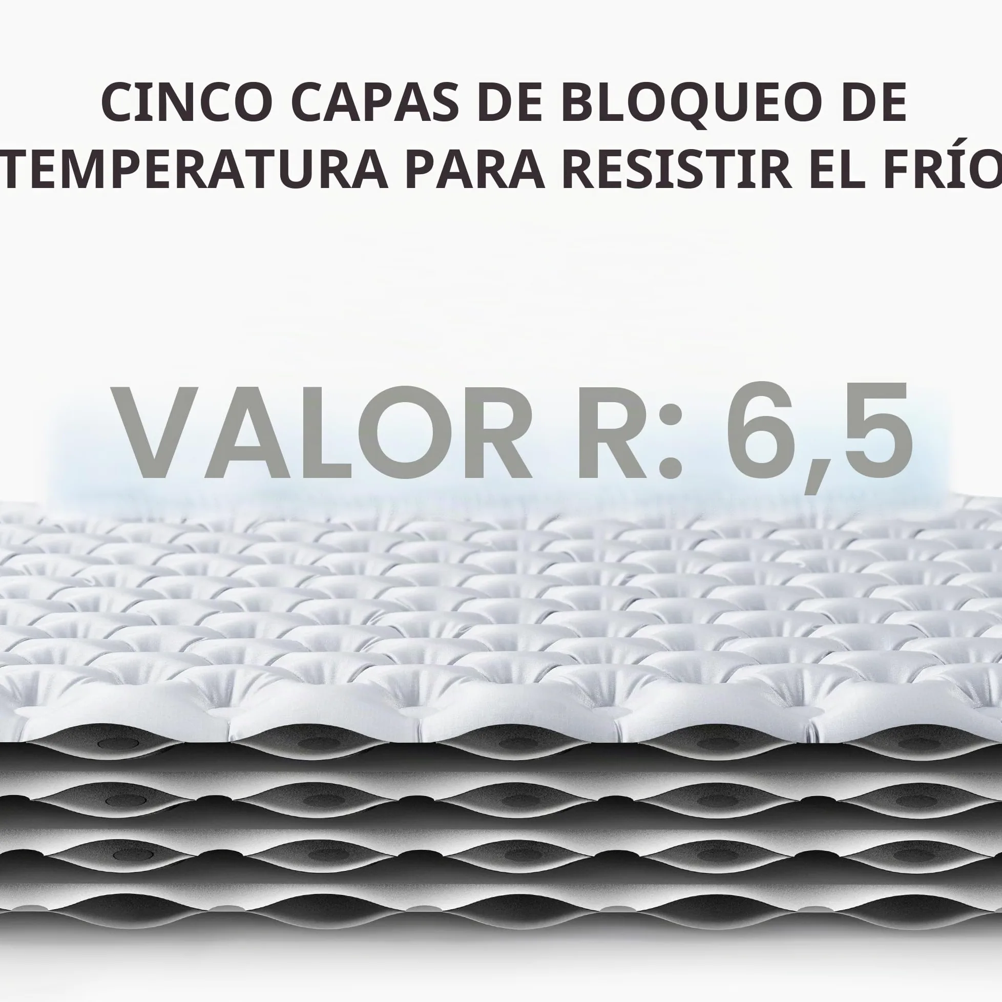 Naturehike Esterilla térmica de 6,5 R para acampar con paredes laterales, 4 estaciones, 10 cm de grosor, ultraligera, autoinflable, duradera, con bolsa inflable