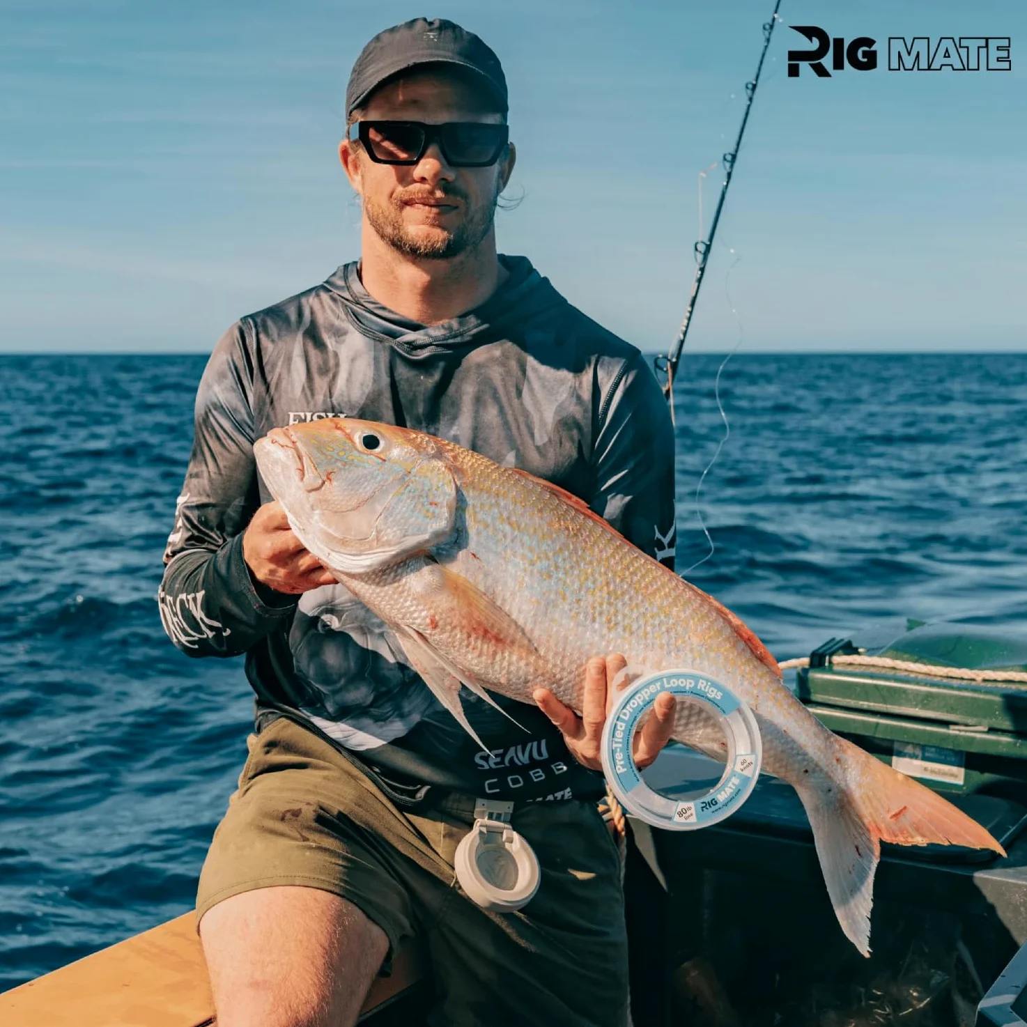 Aparejos de bucle cuentagotas preatados de 80 libras. Carrete de línea de pesca. Bucles de 18 pulgadas de distancia con tamaño de bucle de 5.5 pulgadas. Perfecto para pesca de agua salada y agua dulce