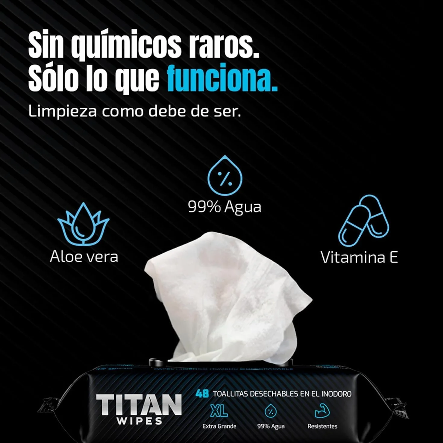 Papel Higiénico Húmedo Biodegradable EXTRA Grande 3pack 144 Toallitas XL 18×18 cm 99% Agua Aloe Vitamina E