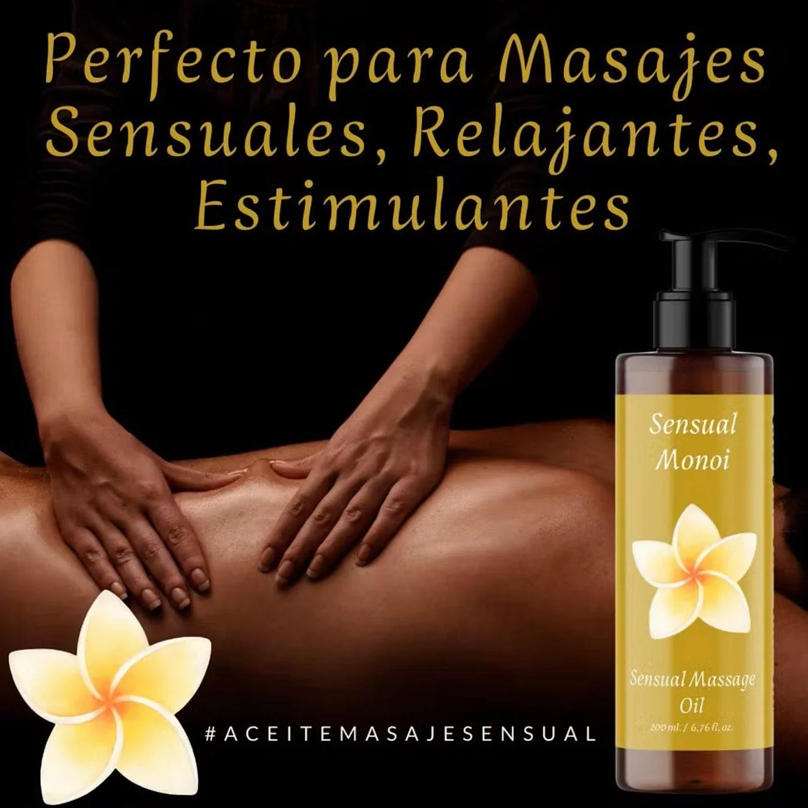 Aceite de Masaje MONOI BIO 200ml con Ingredientes Naturales