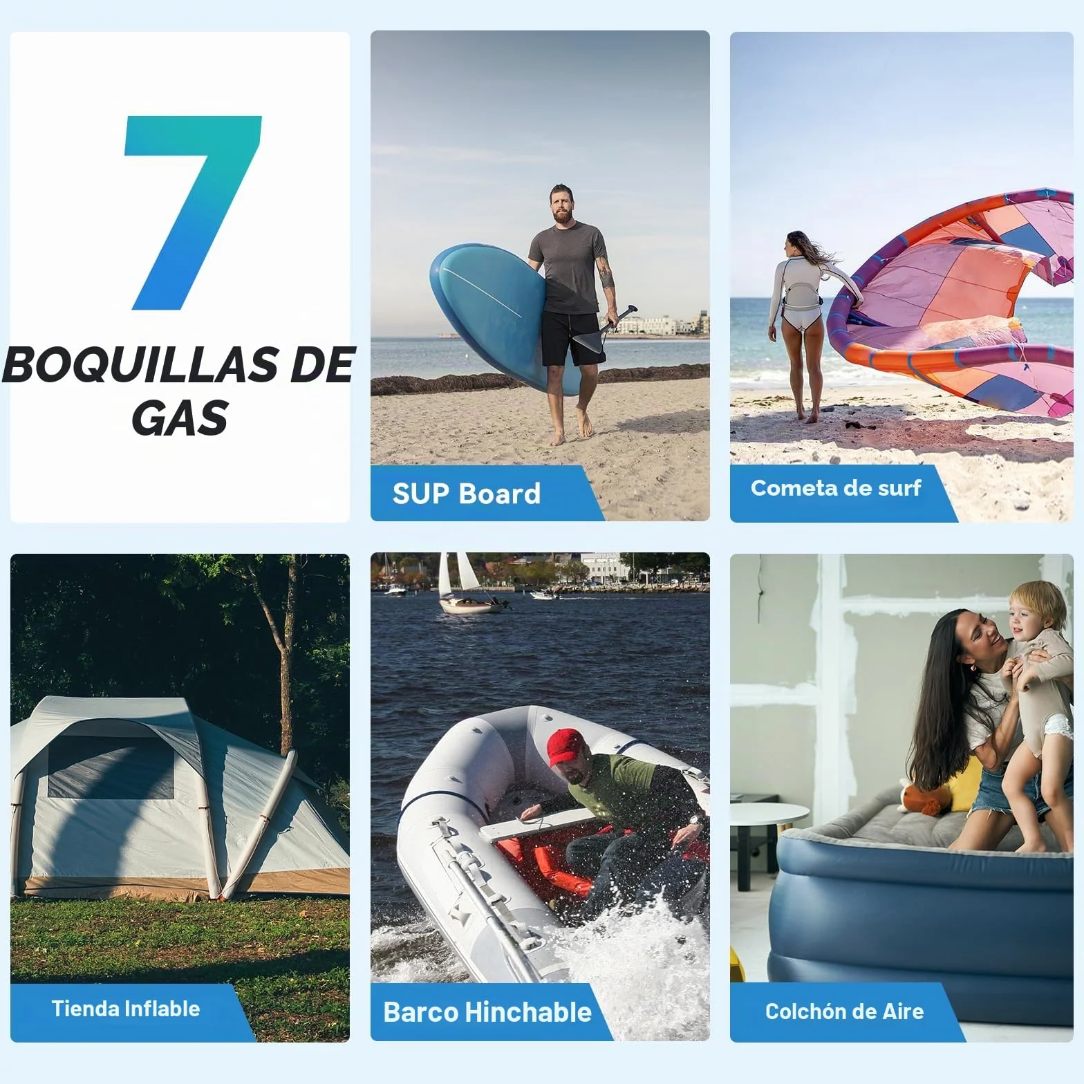 CYCPLUS Bomba de Aire Inteligente 20PSI para Sup, con Batería Recargable y Función de Inflado/Desinflado Inteligente. Ideal para Tablas de Paddle, Cometas, Tiendas de Campaña y Colchones