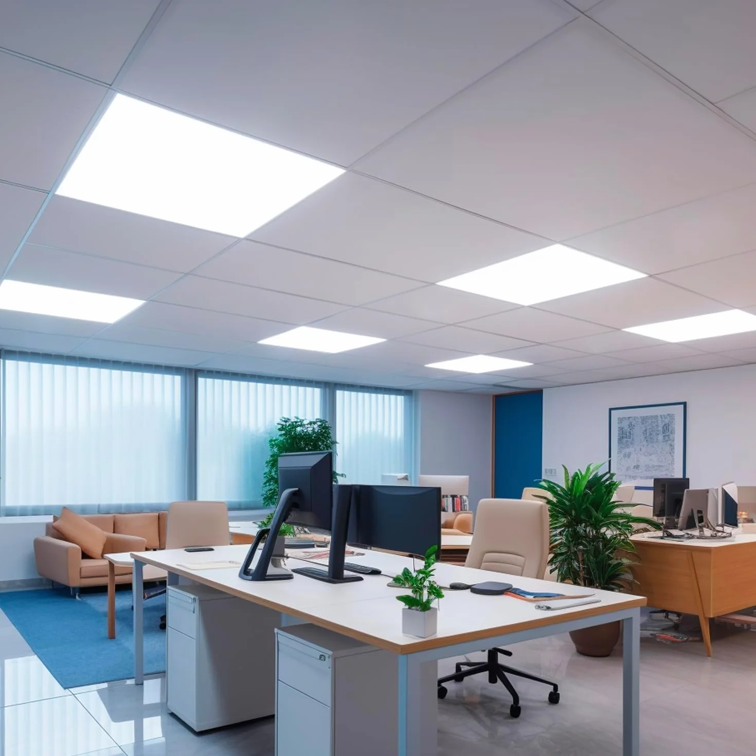 Paneles LED 60x60 cm 40 W Pack 4 uds Blanco Neutro 4000K
