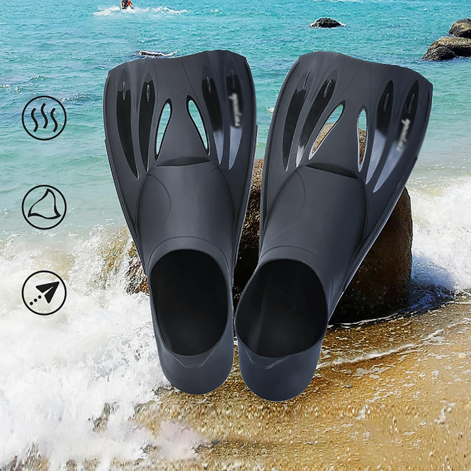 Aletas de Pato Buceadora Buceo Snorkel Entrenamiento Equipo de natación Aletas for Adultos para Bucear y Nadar