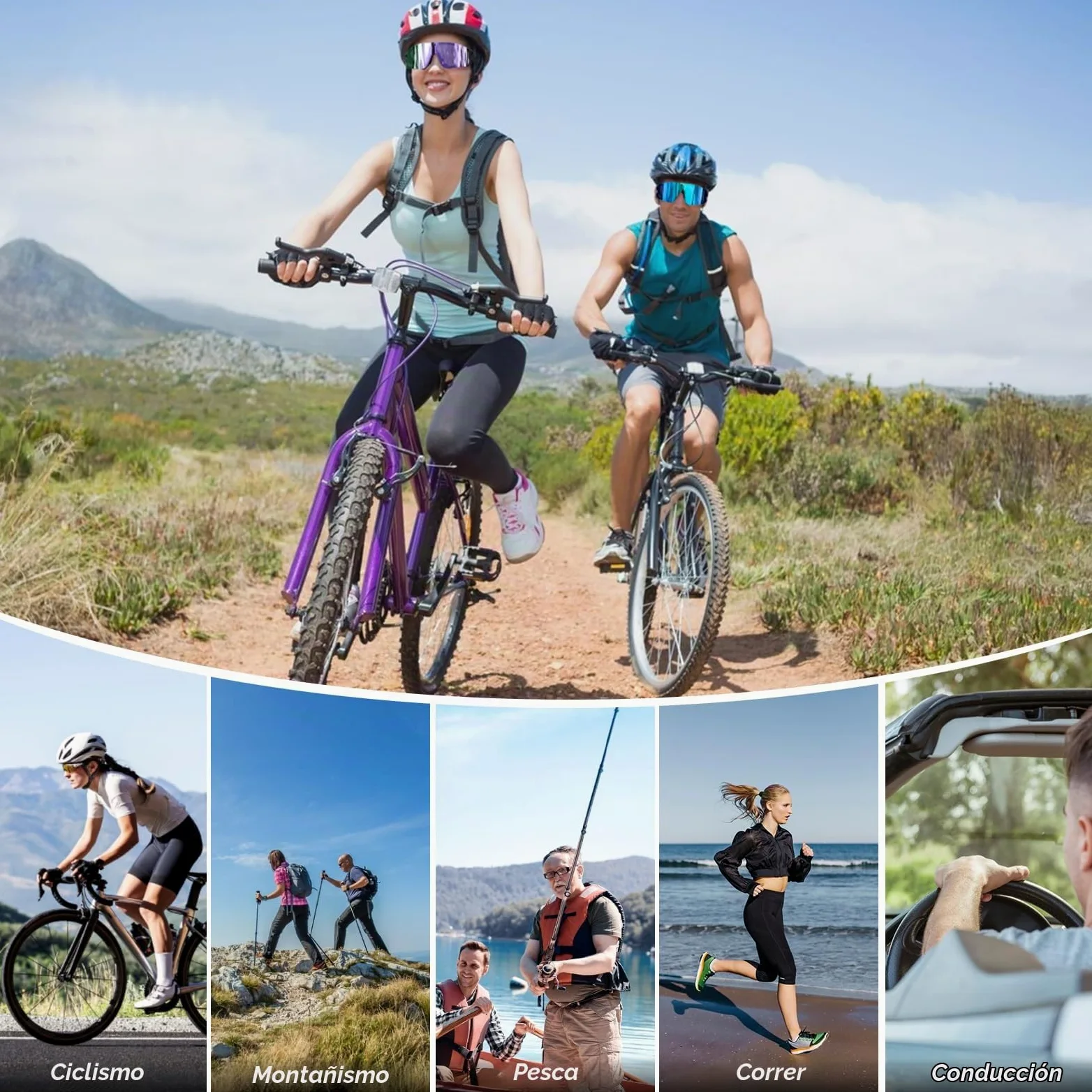 Odoland Gafas de Sol Deportivas Magnéticas Gafas de Sol Polarizadas con Lente Polarizada Reemplazable para Hombres Mujeres Adultos Correr Gafas de Sol Protección UV400
