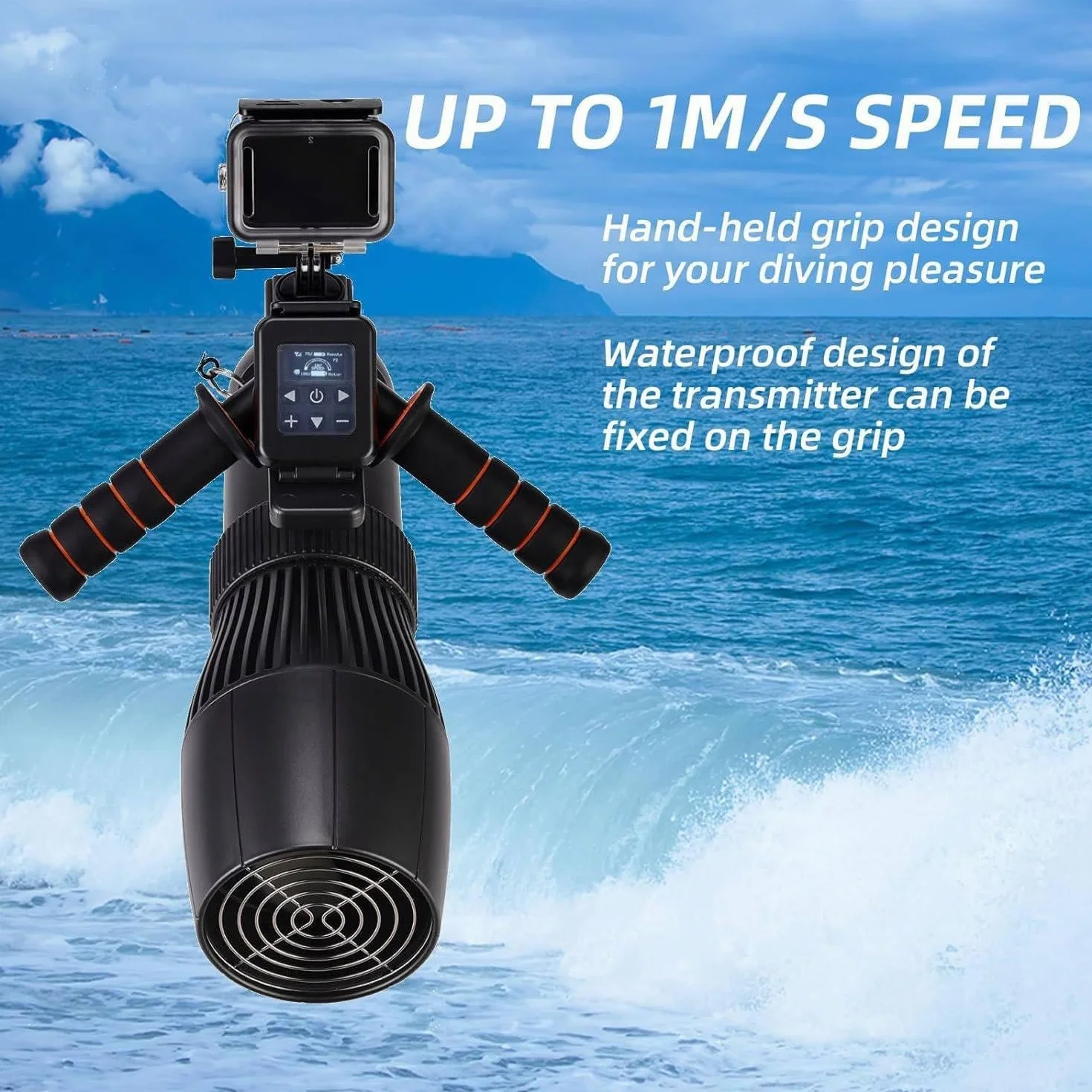 Patinete Submarino ultrarrápido de 12 km/h y 700 W | Modelo 2025 con 200 min de autonomía | Inmersión de 40 m para exploración Marina