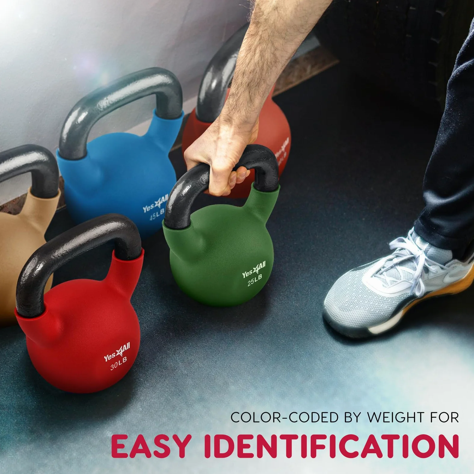 Yes4All Juego de Mancuernas Ajustables con Placas de Peso/Conector, Equipo de Ejercicio, Opciones de tamaño de 40 a 200 Libras (18 kg a 90 kg)