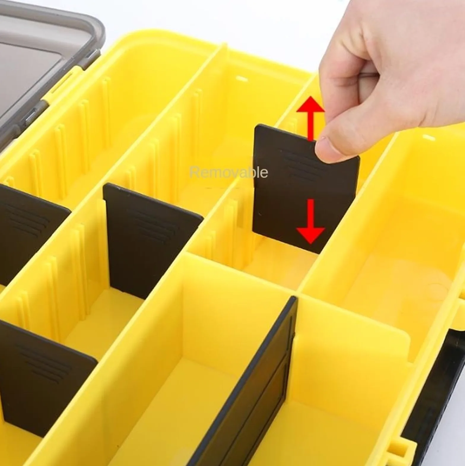 Caja De Pesca Caja Pesca Organizador De Caja De Aparejos De Pesca, Contenedor De Caja De Aparejos De Pesca A Granel Con Divisores Ajustables Accesorios Pesca(Grün)