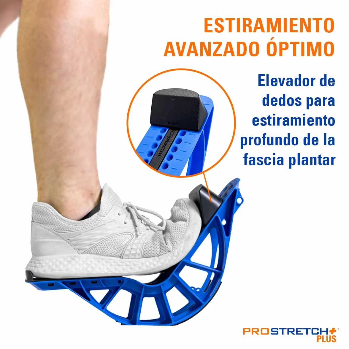 ProStretch – Dispositivo de Estiramiento Plus para Pantorrillas y Pies – Alivia la Fascitis Plantar, Tendinitis del Tendón de Aquiles – Soporte de Pie y Reposapiés Ajustable – Plantar Fasciitis