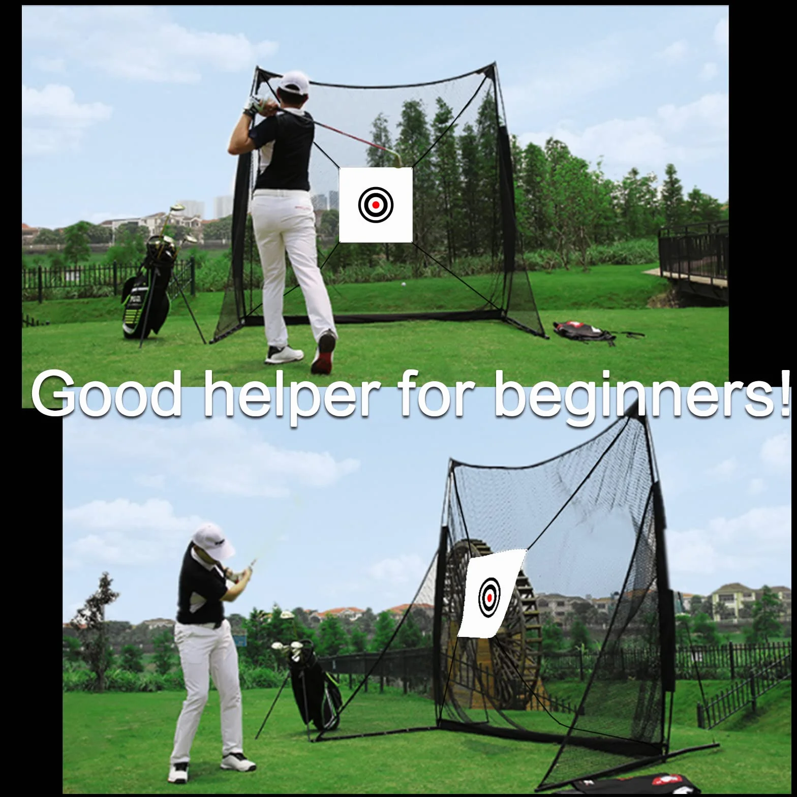 FINGER TEN Golf Practice Net Backyard Chipping Training Indoor Outdoor