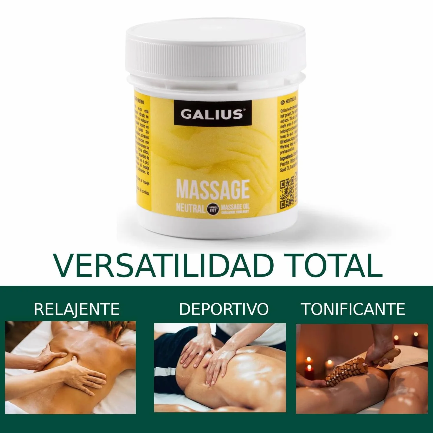 Colchón de Masaje Cervical Espalda Lumbar con Hueco Facial Ergonómico Espuma Firme Funda Lavable Incluye Aceite 100 ml