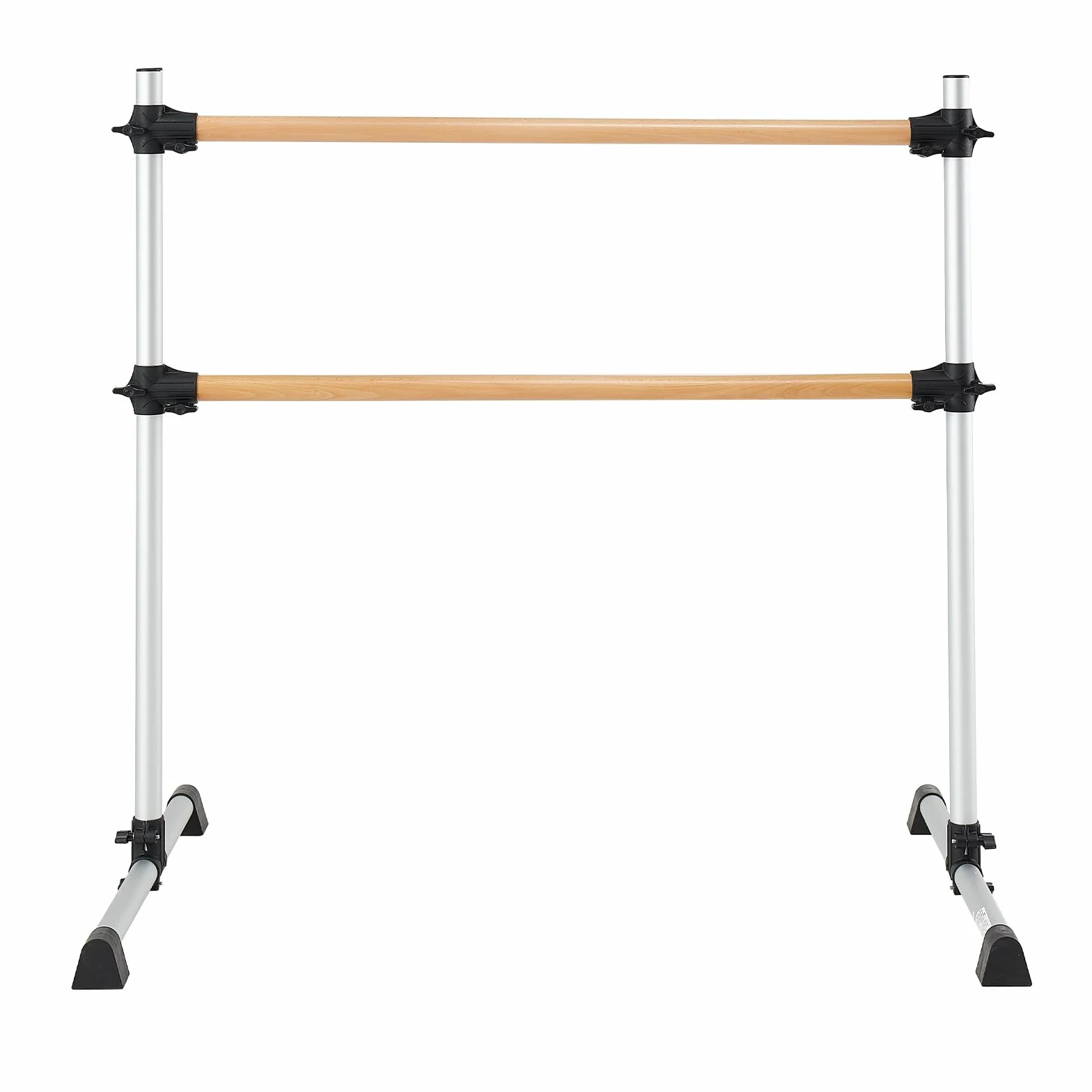 VEVOR Barra de Ballet Independiente Doble, Madera, Entrenamiento de Equilibrio, 1260x760x1180 mm, Carga 136 kg