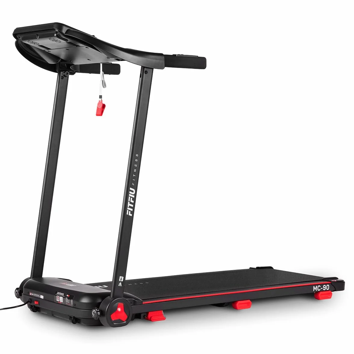 Cinta de Correr Plegable FITFIU Fitness Inclinación 9% y Velocidad Ajustable 14 km/h Conectividad App y Altavoces Integrados 12 Programas y Motor 2.0 HP con Soporte para Tablet MC-90