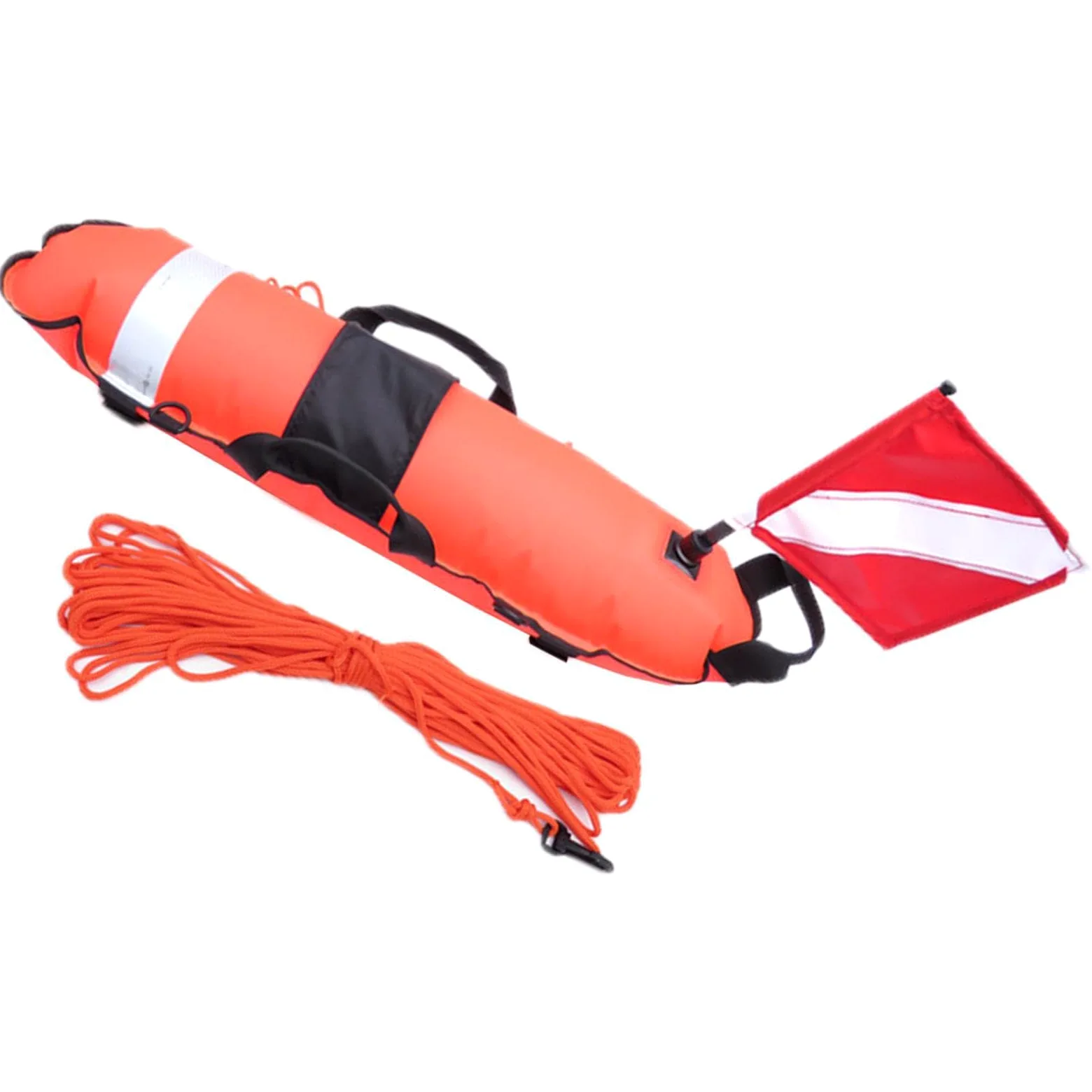 Boya de Buceo fiable, Equipo Esencial para buceadores y apneístas. Resistente y portátil. Boya de Buceo con inflado para señal de Seguridad en el