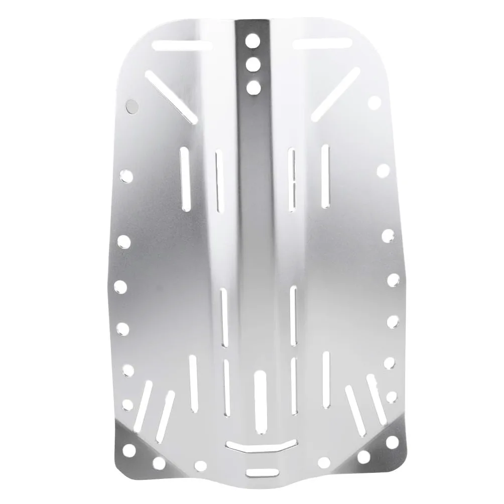 BEALIFE Placa Trasera de aleación de Aluminio para Buceo. Resistencia y versatilidad. Ranuras para Aceptar Correas de Leva roscadas Directamente para Buceo