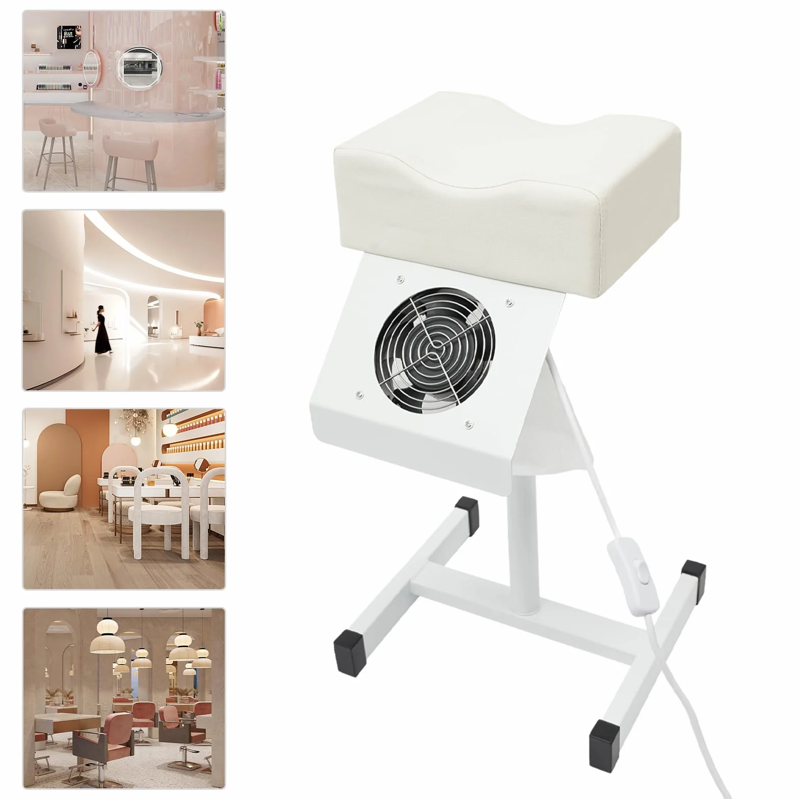 Silla de pedicura móvil con succión ajustable ligera