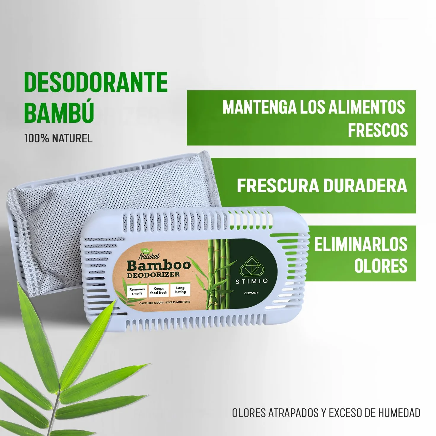 Neutralizador de olores para frigorífico, 4 unidades, carbón activo, eliminador de humedad