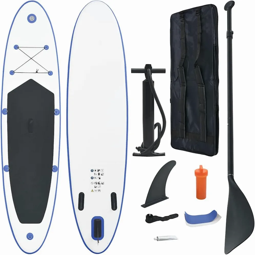 Set de paddel Surf Tabla Sup Inflable Azul y Blanco,Deportes,Actividades al Aire Libre,Deportes acuáticos y navegación Deportiva,Surf,Paddleboards,11.7kg-90633