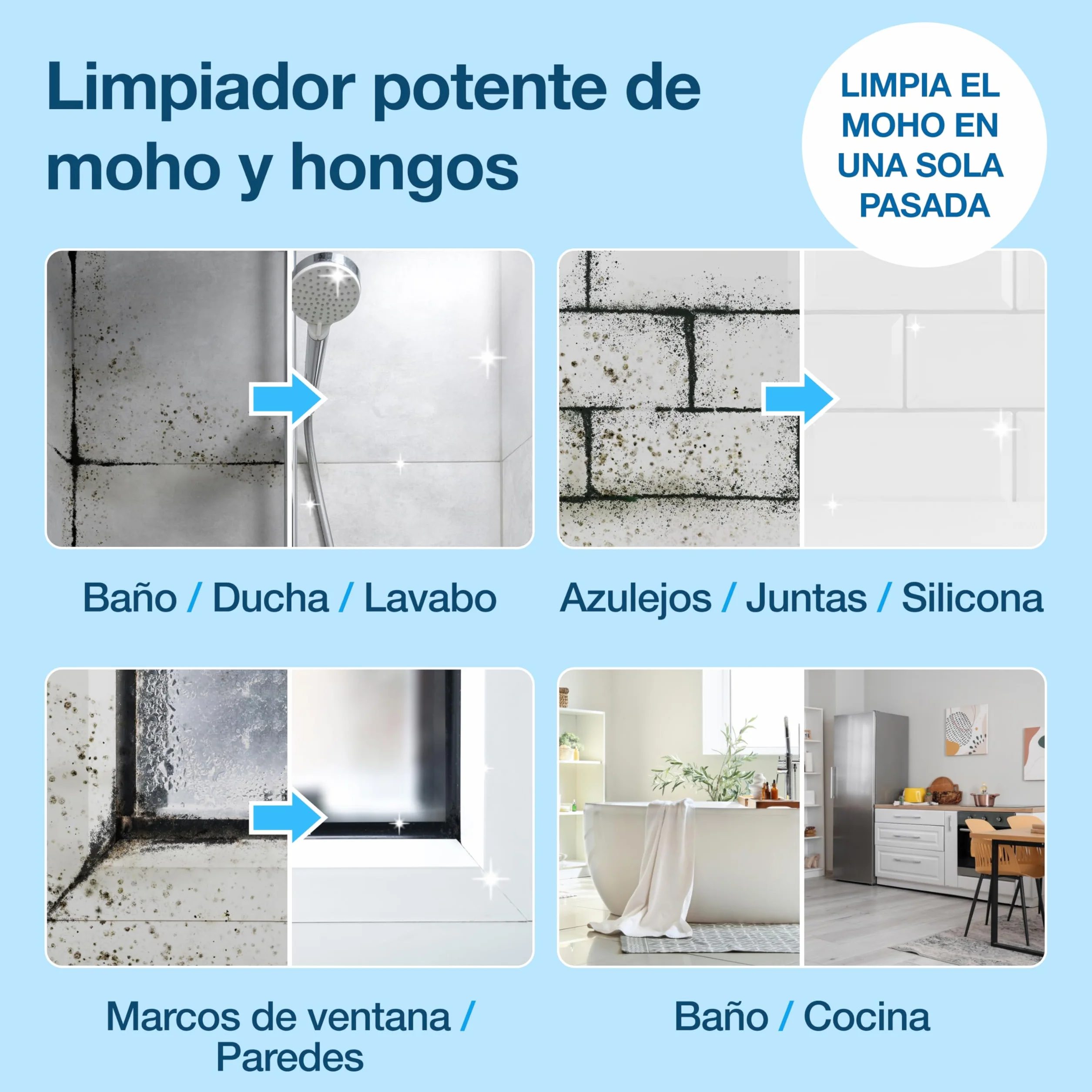 HG Eliminador de Manchas de Humedad Limpiador de Juntas Negras 500 ml