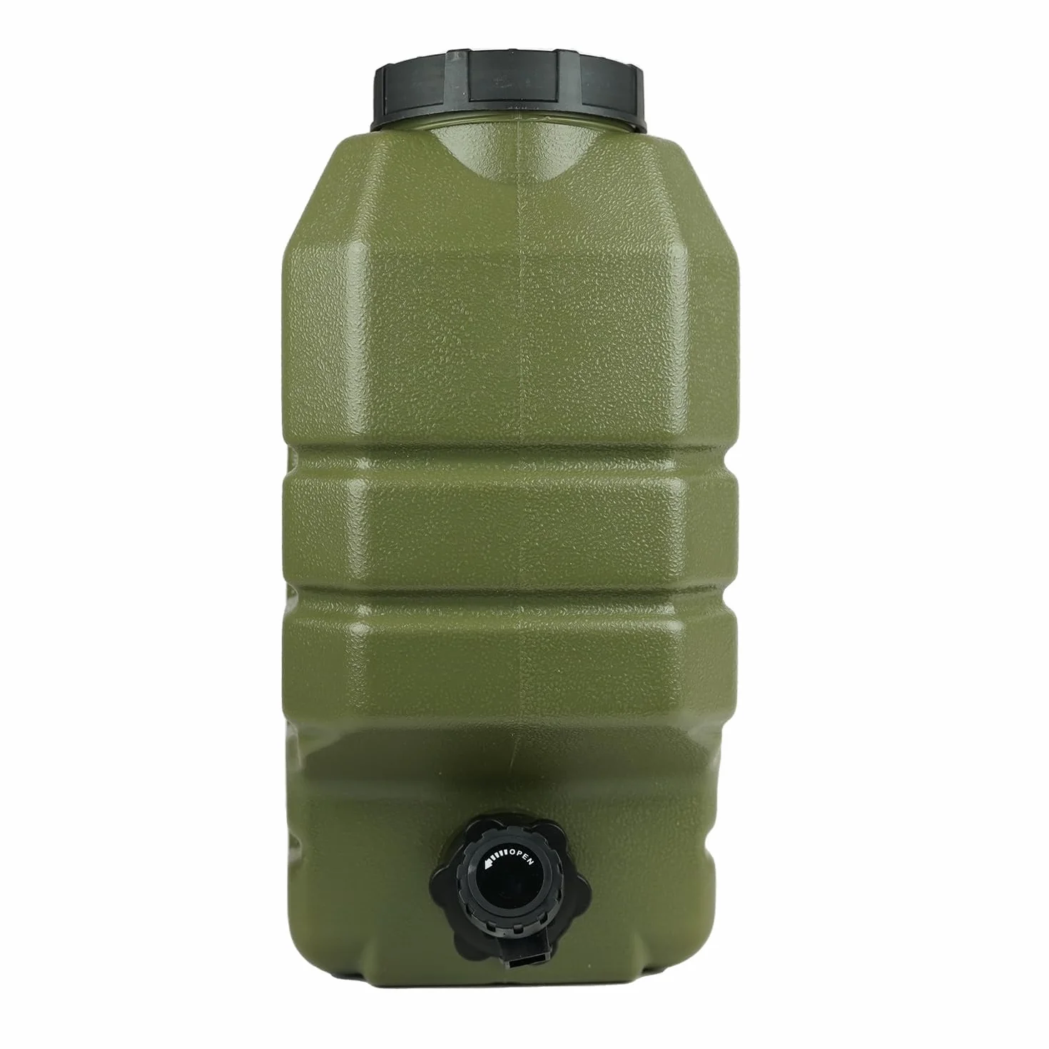 Bidón de Agua con Grifo - Polietileno Verde - Depósito de Agua - Contenedor de Agua - Bidón de Agua - Dispensador de Agua - Grifo de Agua - con Grifo Dosificador