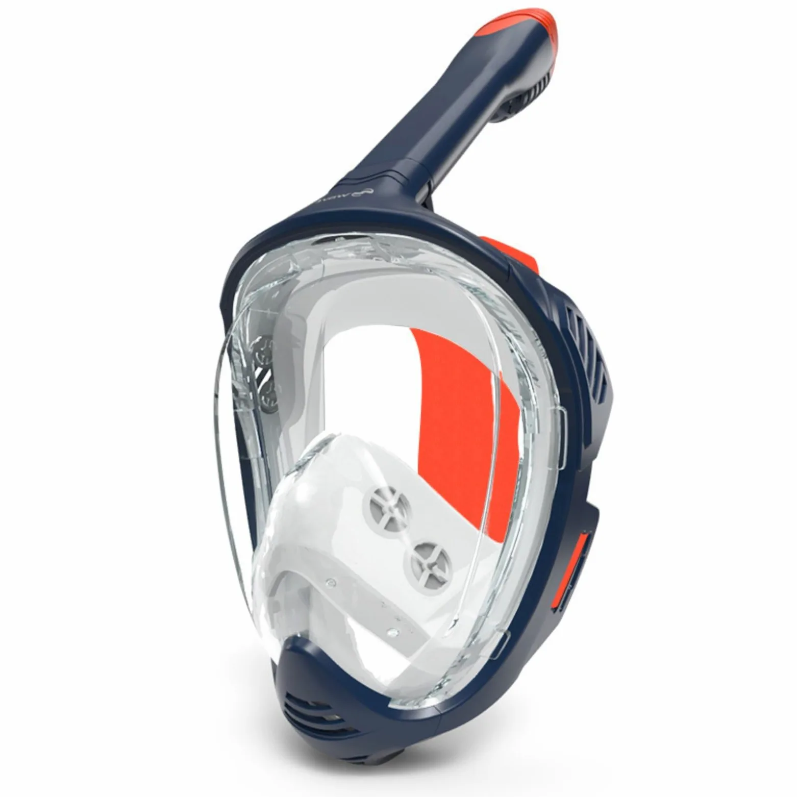 Baoblaze Máscara de Buceo con Snorkel Completo Gafas Visor con Tubo Seco Que Bloquea de Visión Amplia y Silicona Confortable Estructura Plegable Adecuada para , Negro Naranja , M