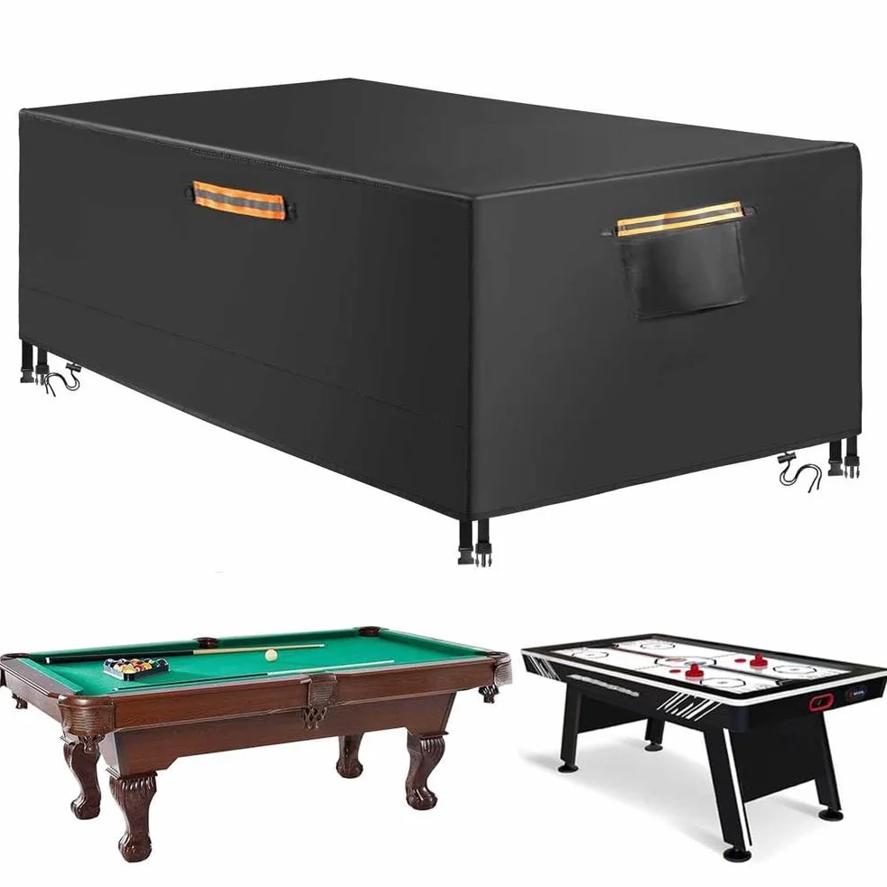 Funda para Mesa de Billar de 6/7/8/9 Pies, Funda Impermeable y a Prueba de Polvo para Mesa de Billar, Funda Resistente para Mesa de Billar de Snooker