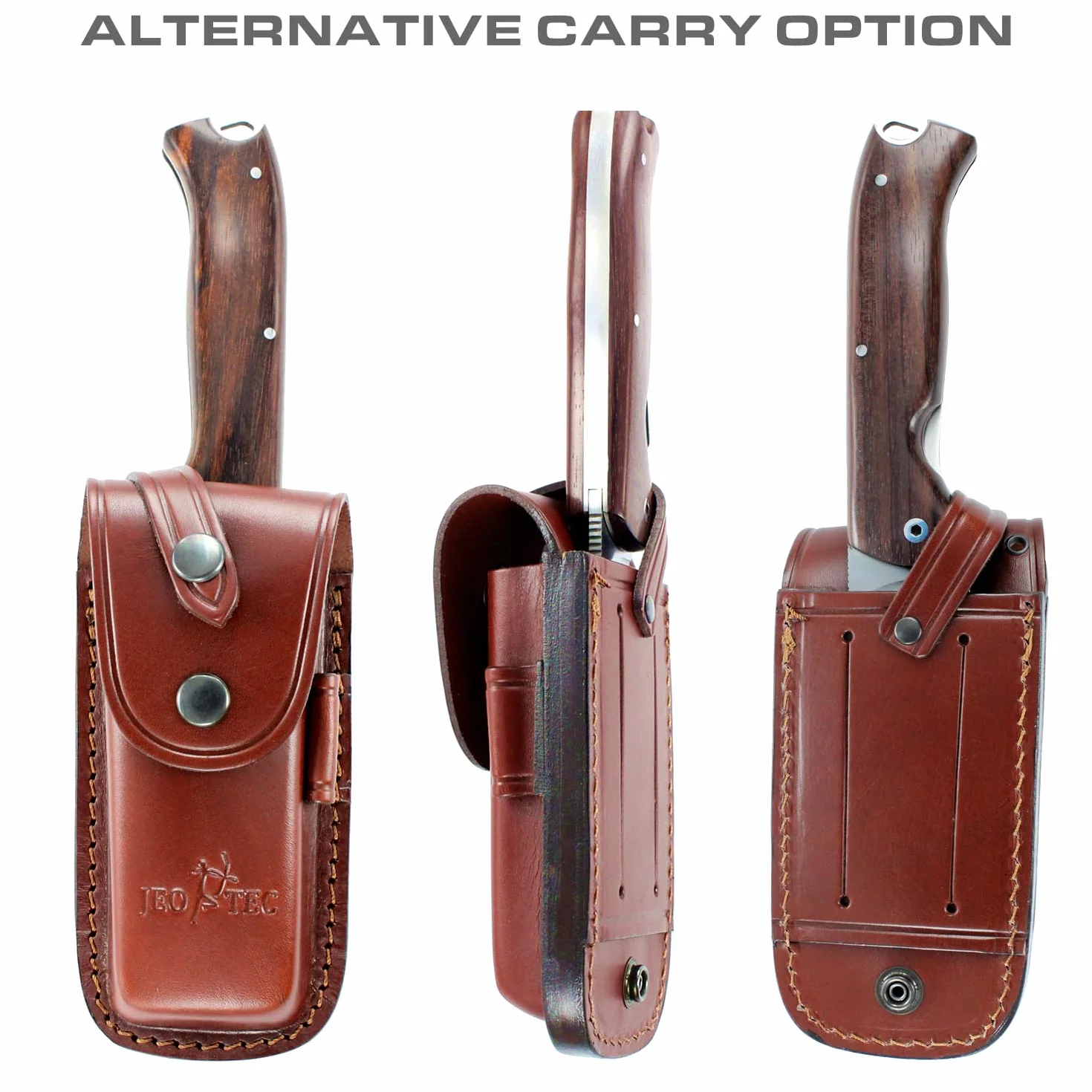 JEO-TEC Nº47 Navaja de supervivencia caza monte bushcraft Acero MOVA 58 Funda Fabricado en España