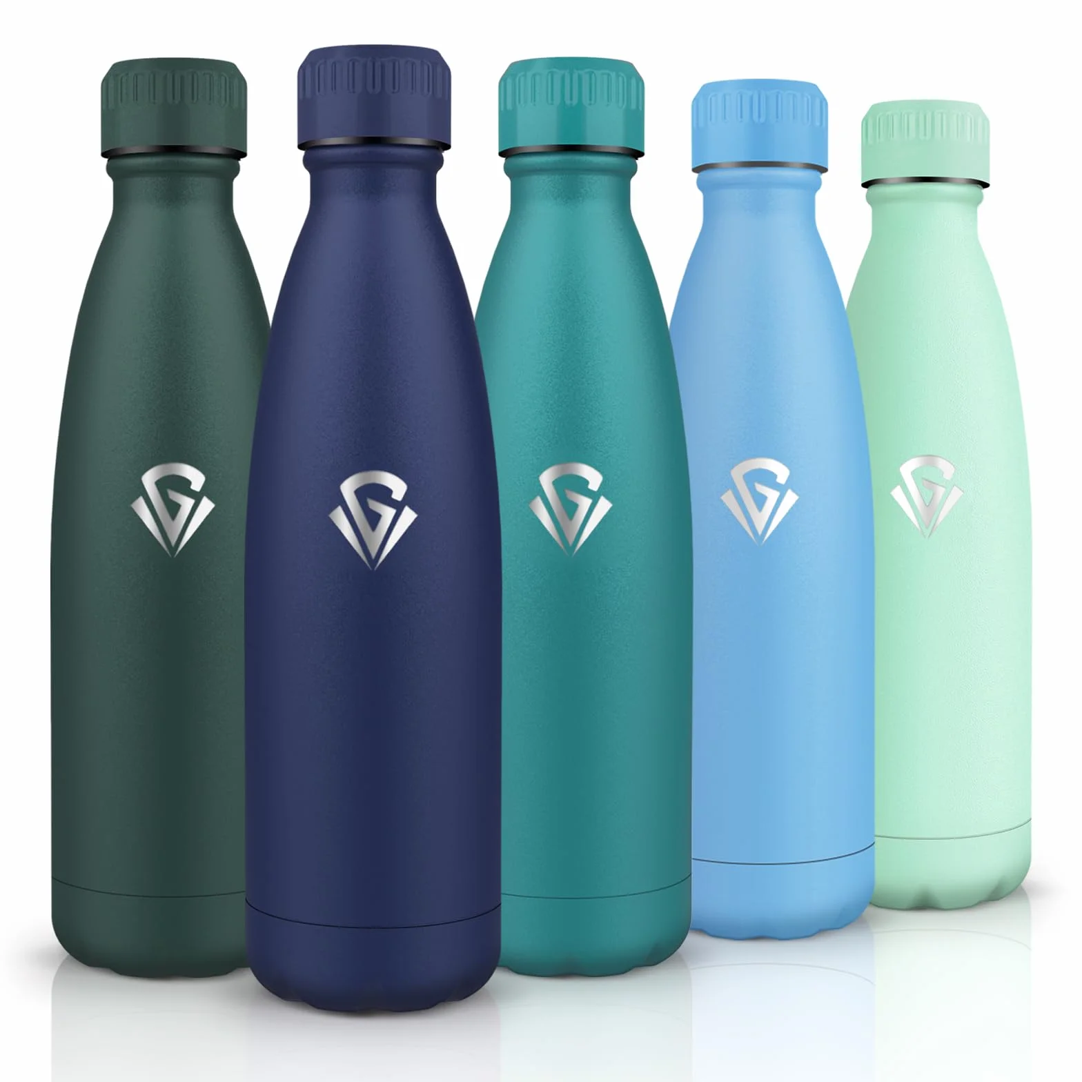 HoneyHolly Botella Agua Acero Inoxidable, Sin BPA 500ML, Botella Agua Niños, Acero Inoxidable 18/8, Botella Termica, A Prueba de Fugas Reutilizable, Termo para Camping, Gimnasio, Escuela, Deportes